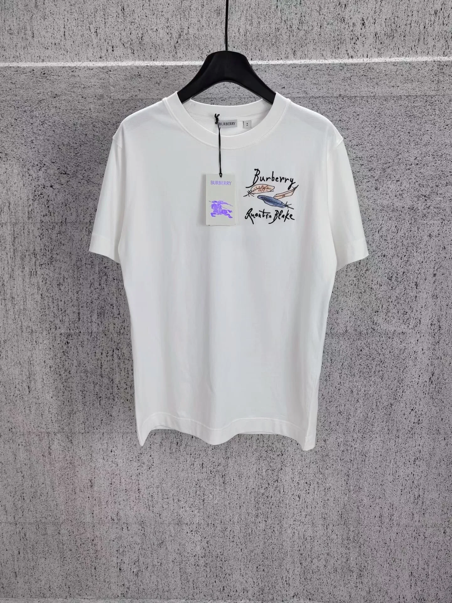 Feather Print Cotton T-shirt