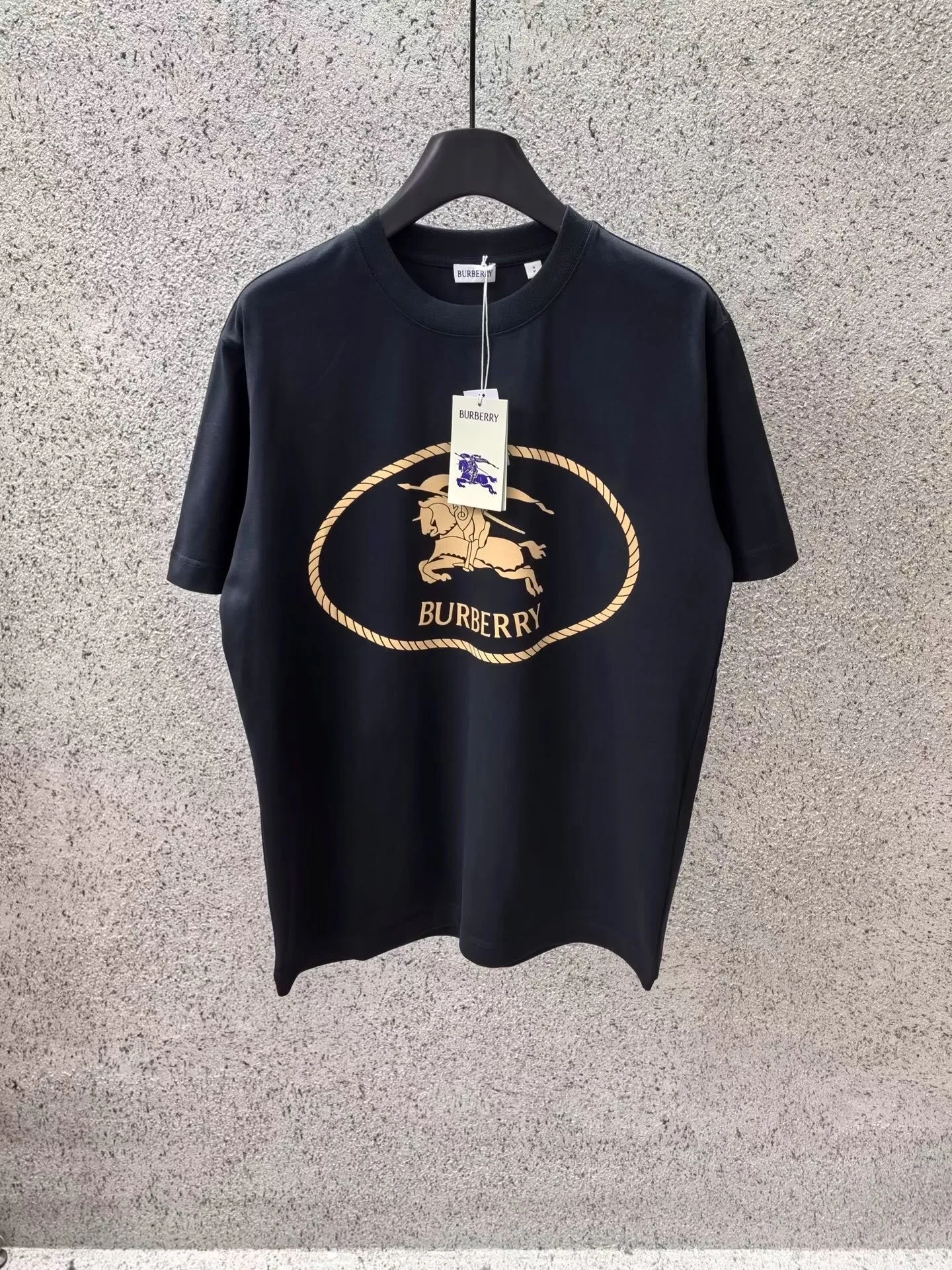 Burberry Knight stamp cotton T-shirt (Black)