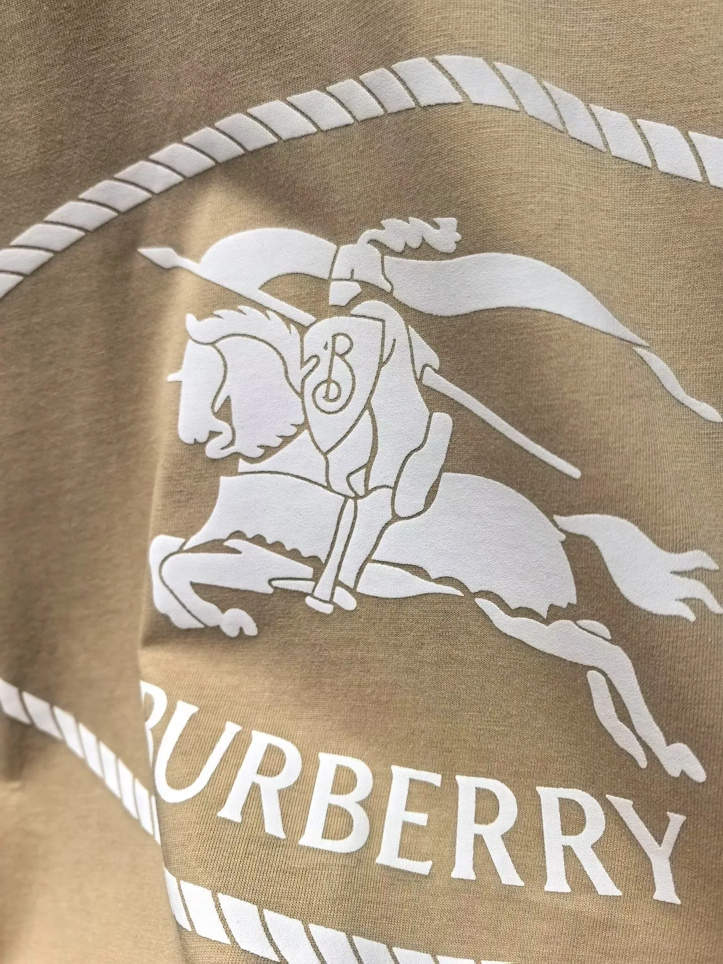 Burberry Knight stamp cotton T-shirt (Neutral) — 보기 3