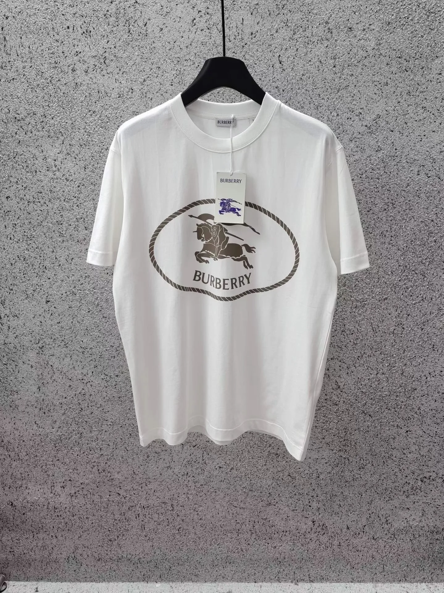 Burberry Knight stamp cotton T-shirt (White)