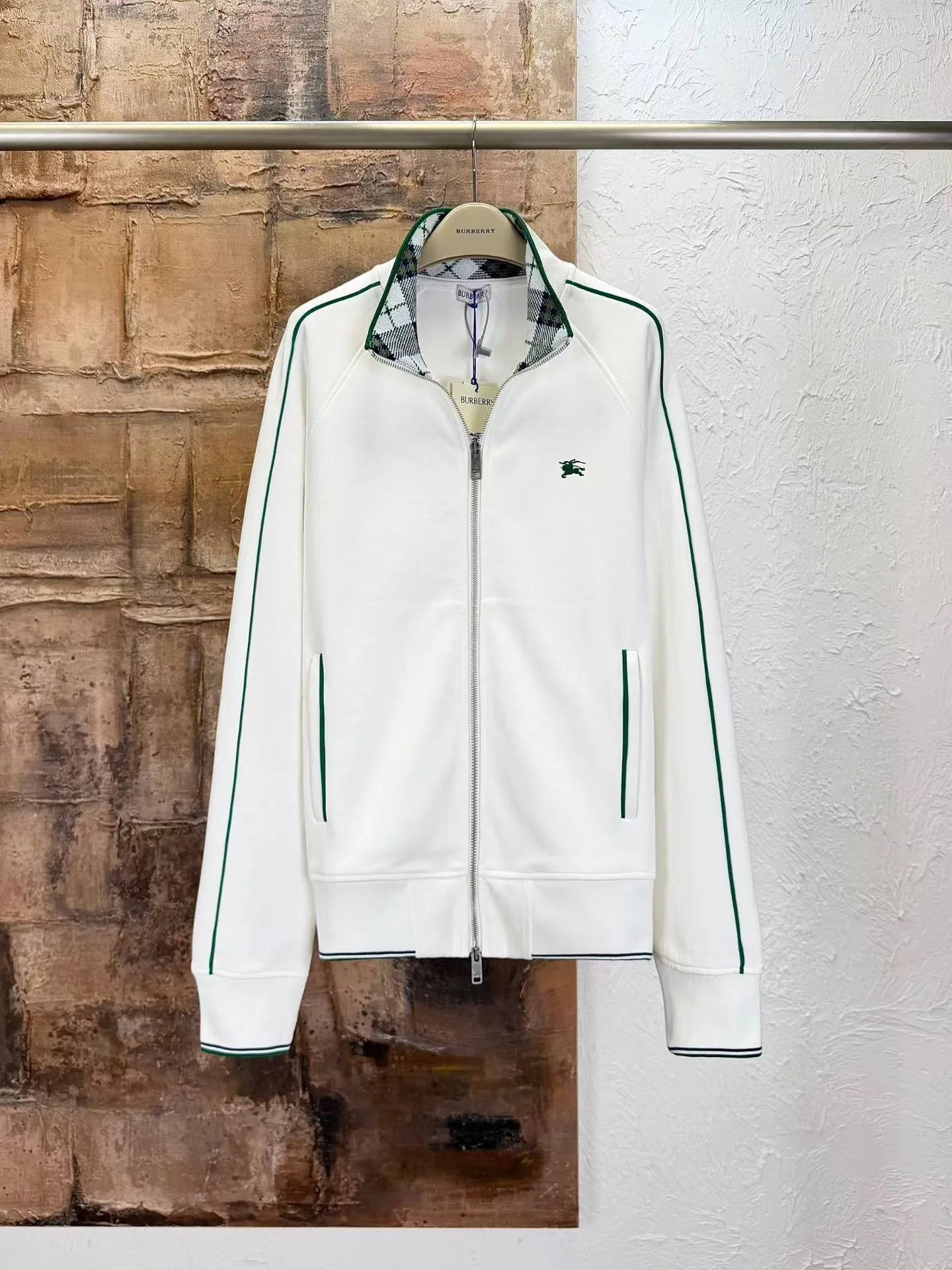 Burberry Nylon Cotton Tennis Jacket (Chalk White)