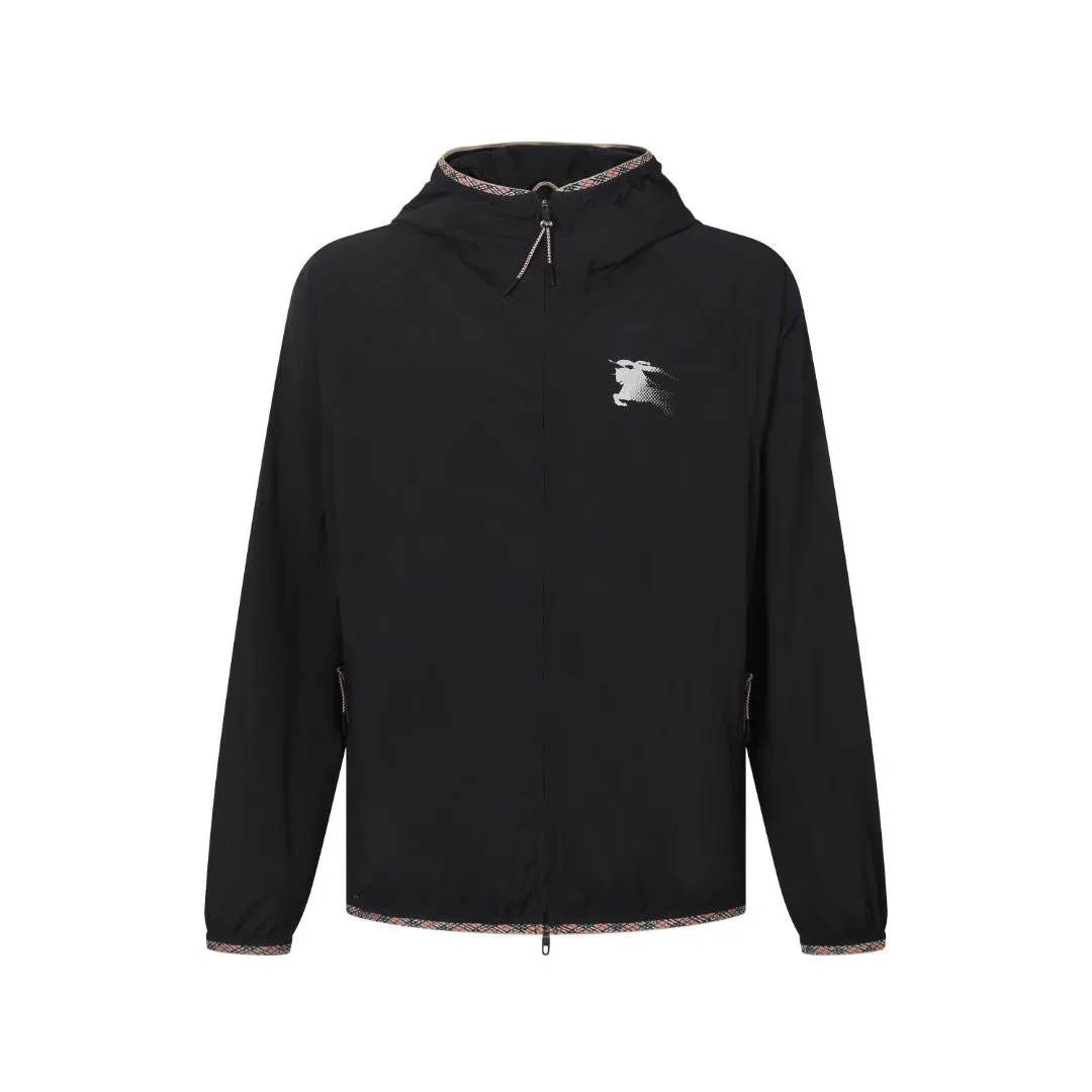 Burberry Nylon Hooded Jacket (Black)