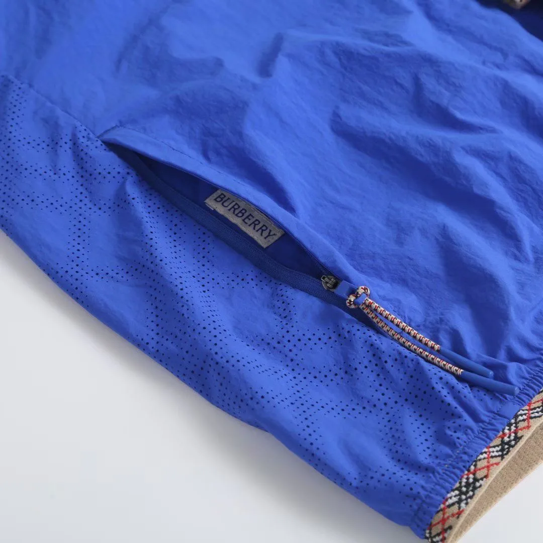 Burberry Nylon Hooded Jacket (Royal Blue) — 보기 6