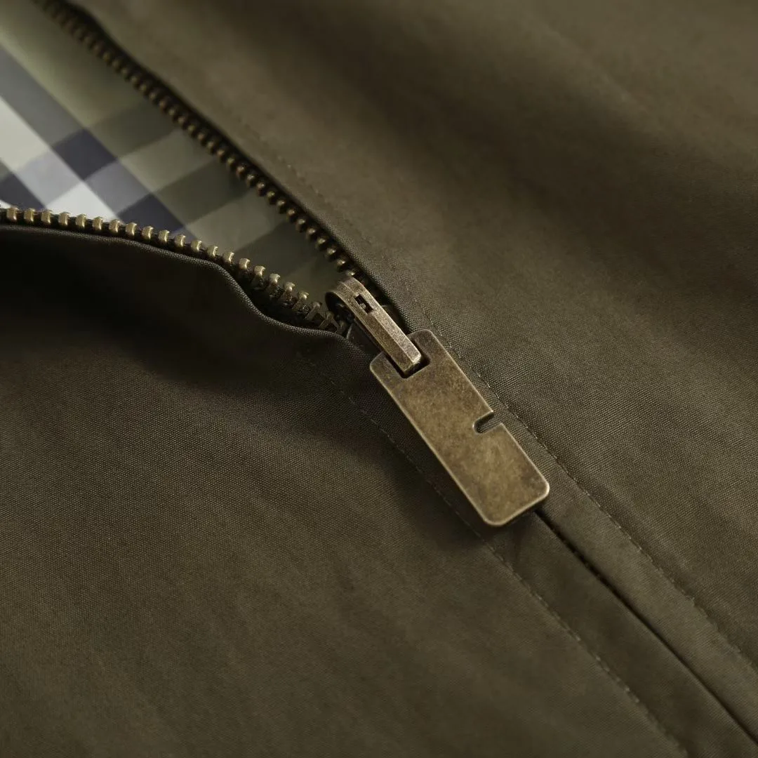Burberry Reversible Check Hooded Jacket (Solid Brown/Checked) — ビュー 6