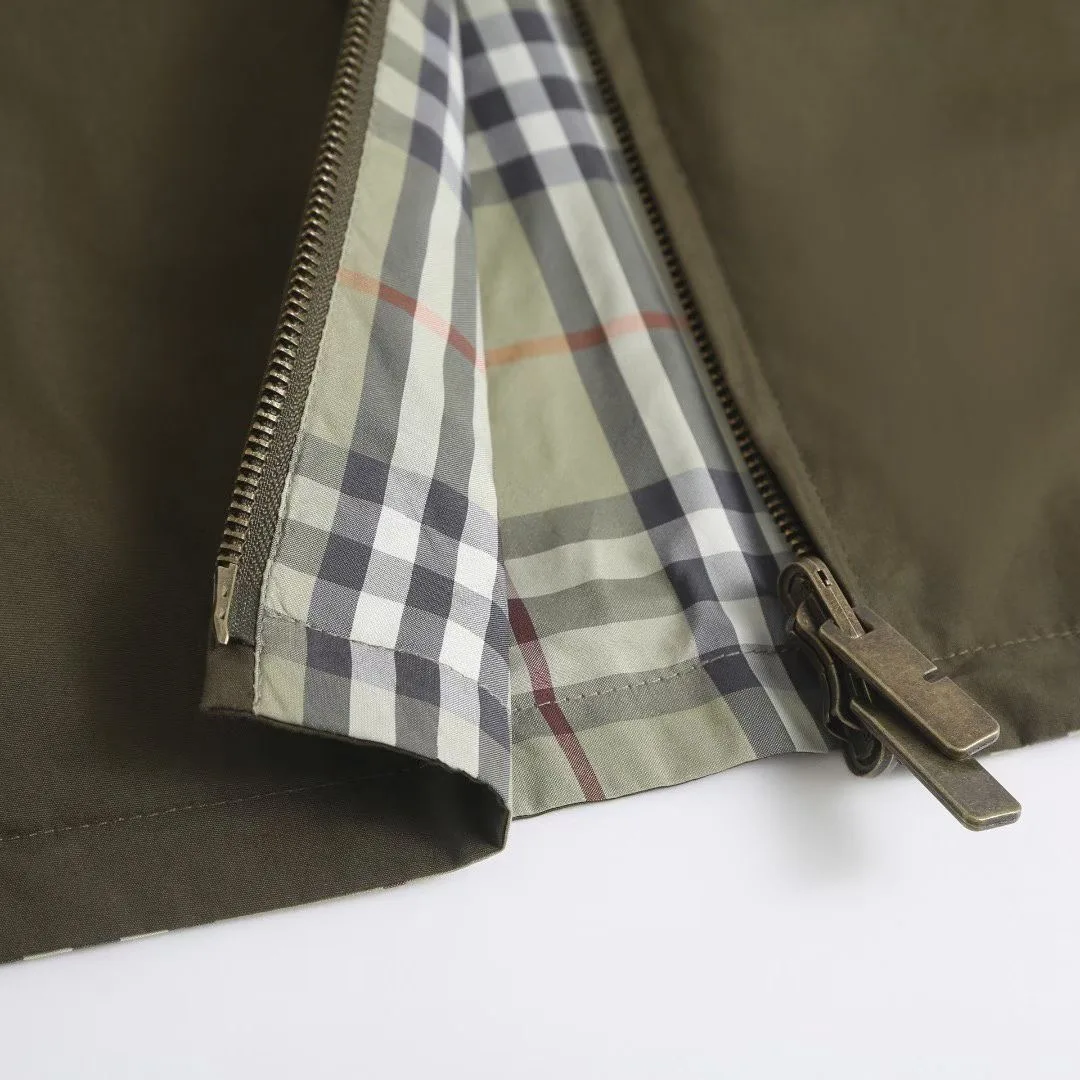 Burberry Reversible Check Hooded Jacket (Solid Brown/Checked) — ビュー 8