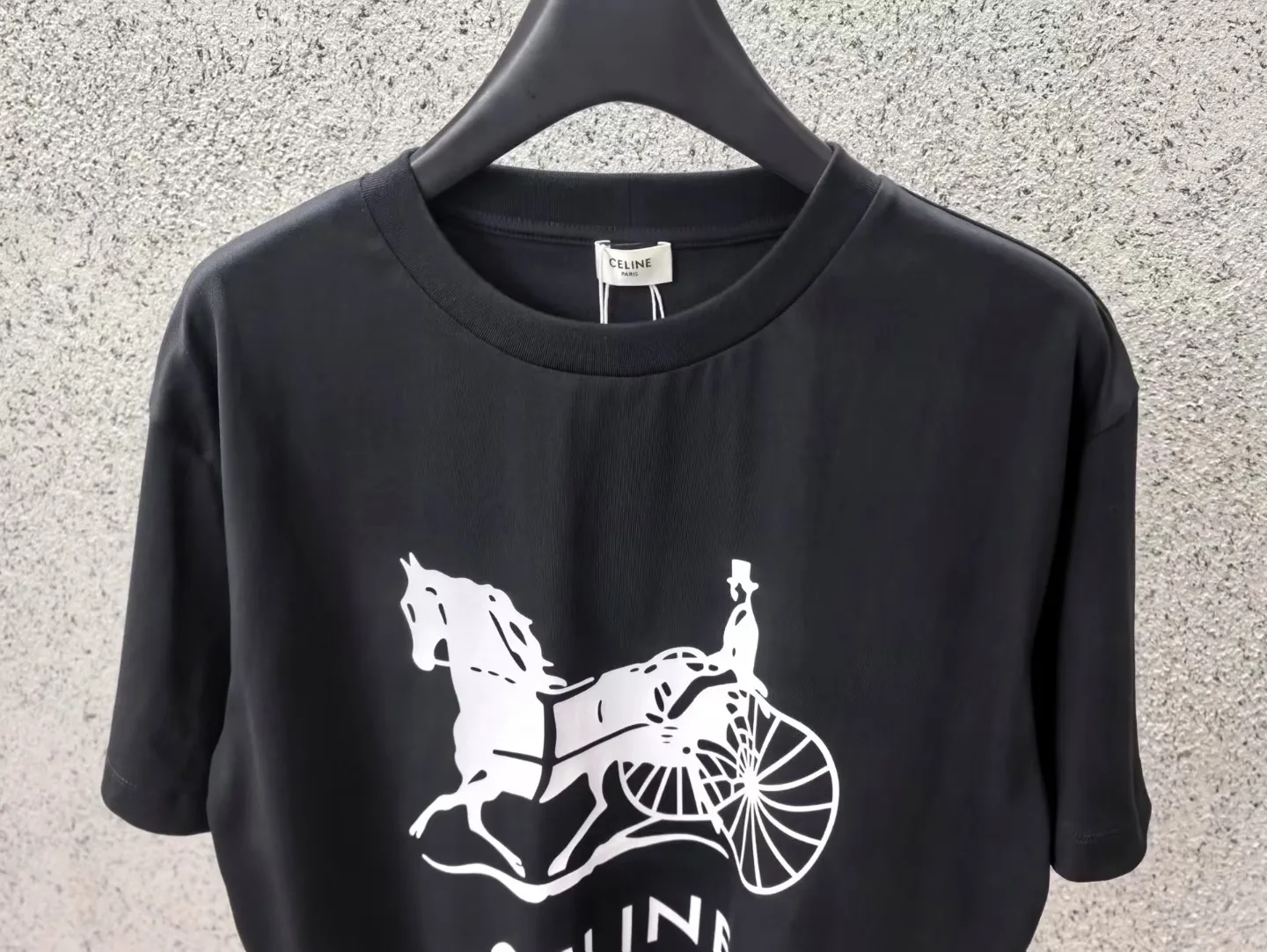 Celine Classic Fit T Shirt Horse & Carriage (Black) — ビュー 3