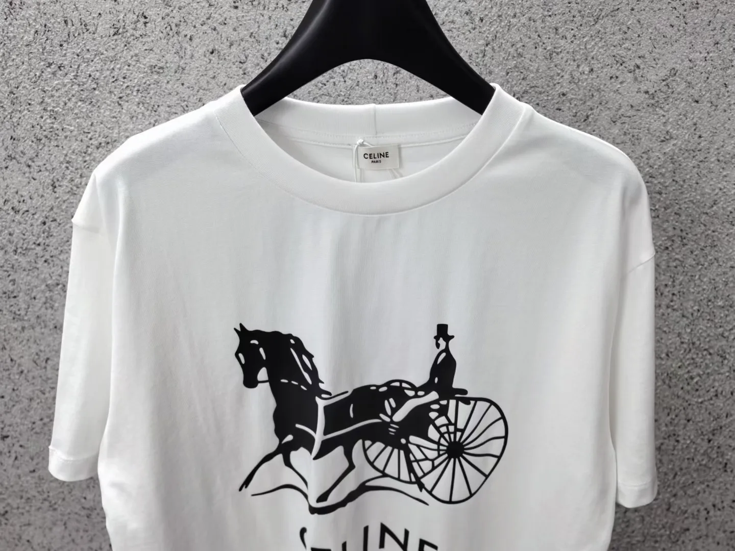 Celine Classic Fit T Shirt Horse & Carriage (White) — 图 2