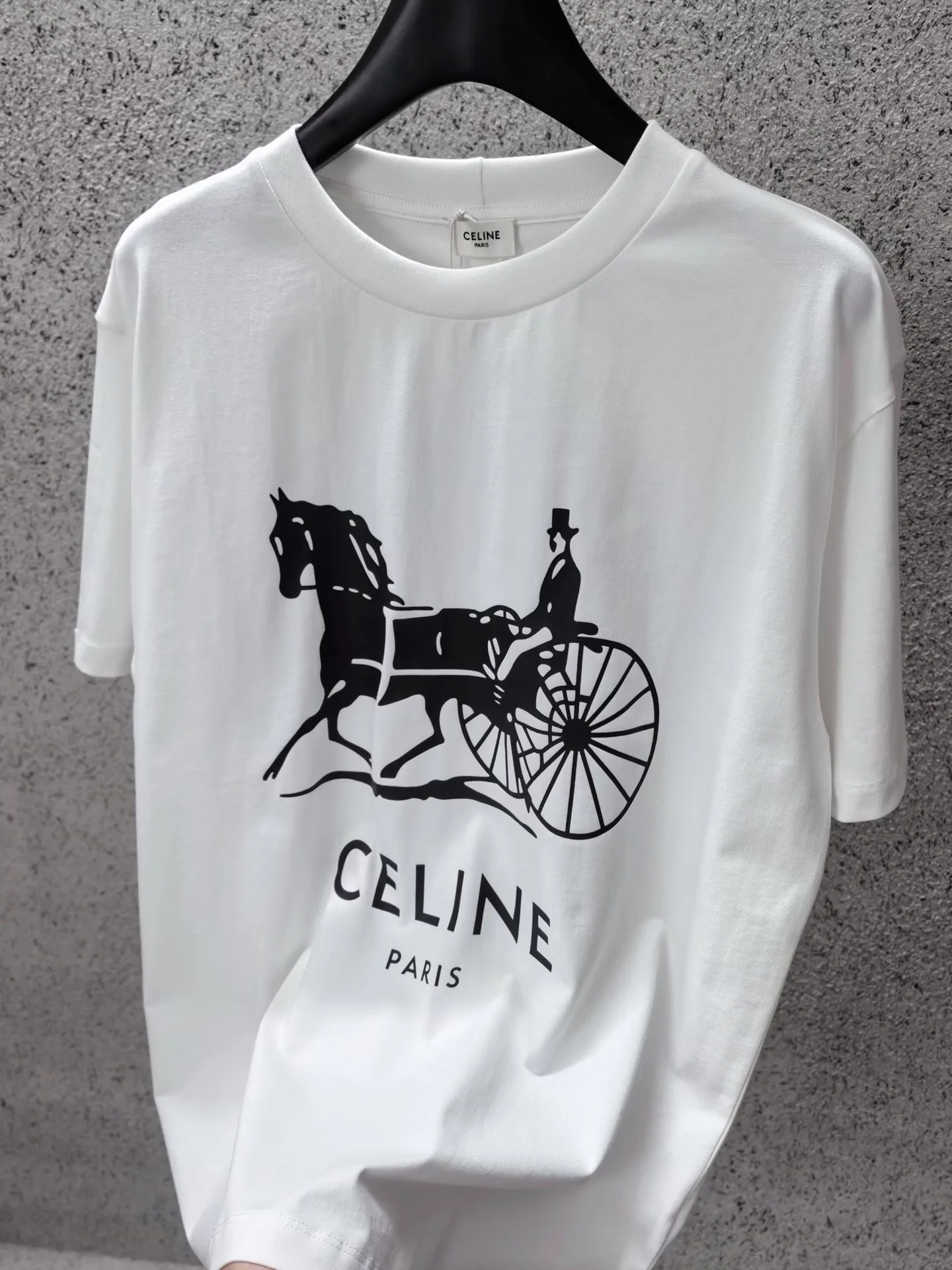 Celine Classic Fit T Shirt Horse & Carriage (White) — 图 4