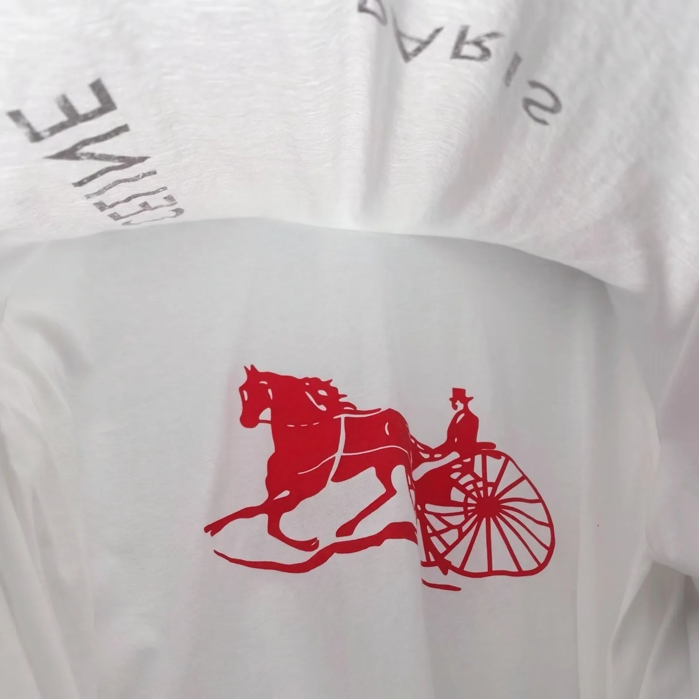 Celine Double-Layers T-Shirt In Fine Cotton Jersey (Horse & Carriage) — 图 2