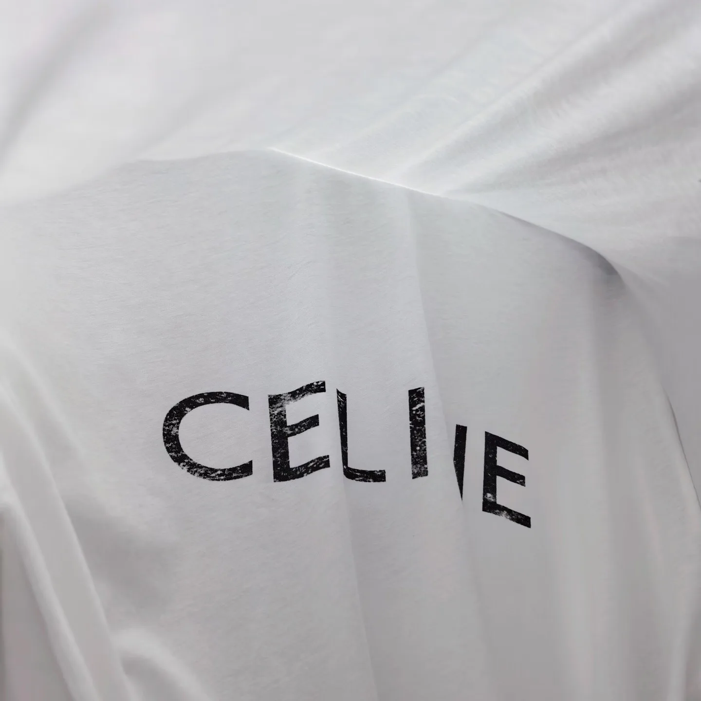 Celine Double-Layers T-Shirt In Fine Cotton Jersey (Logo) — 图 2