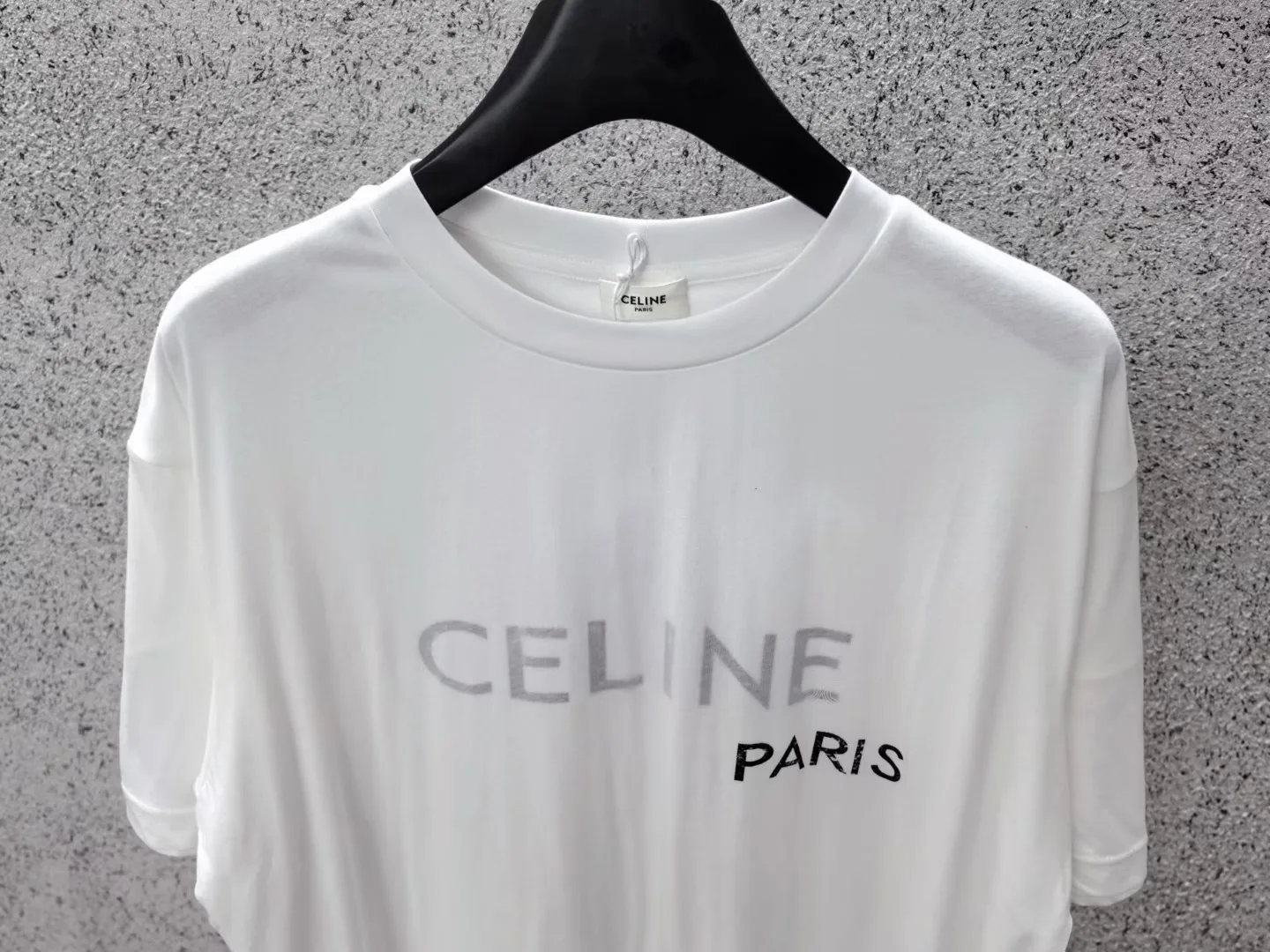 Celine Double-Layers T-Shirt In Fine Cotton Jersey (Logo) — 图 3