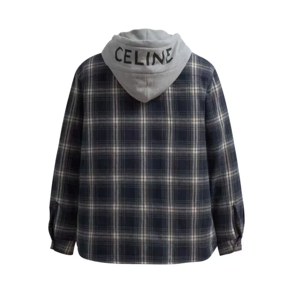 Celine Hooded Checked Cotton Overshirt — 图 2