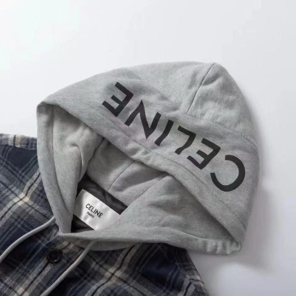 Celine Hooded Checked Cotton Overshirt — 图 3