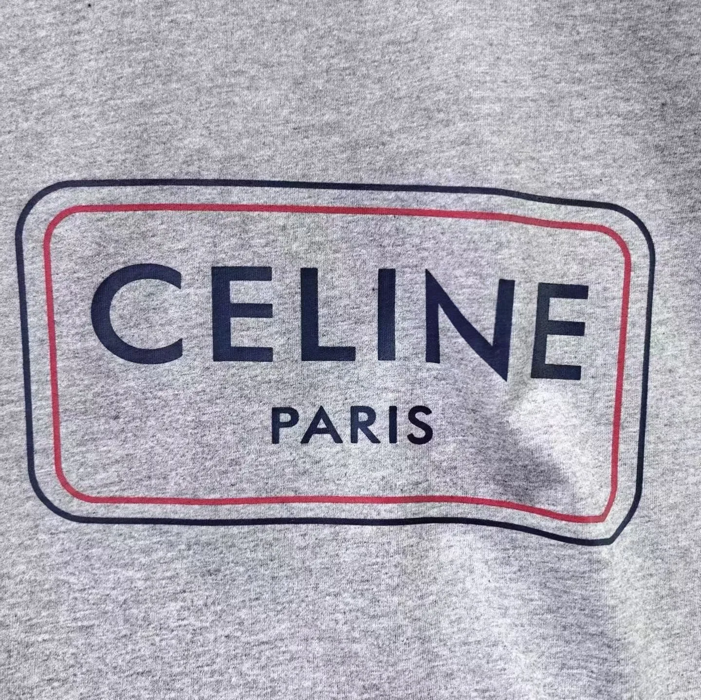 Celine Loose T Shirt In Cotton Jersey Celine Paris Print (Grey) — 보기 2