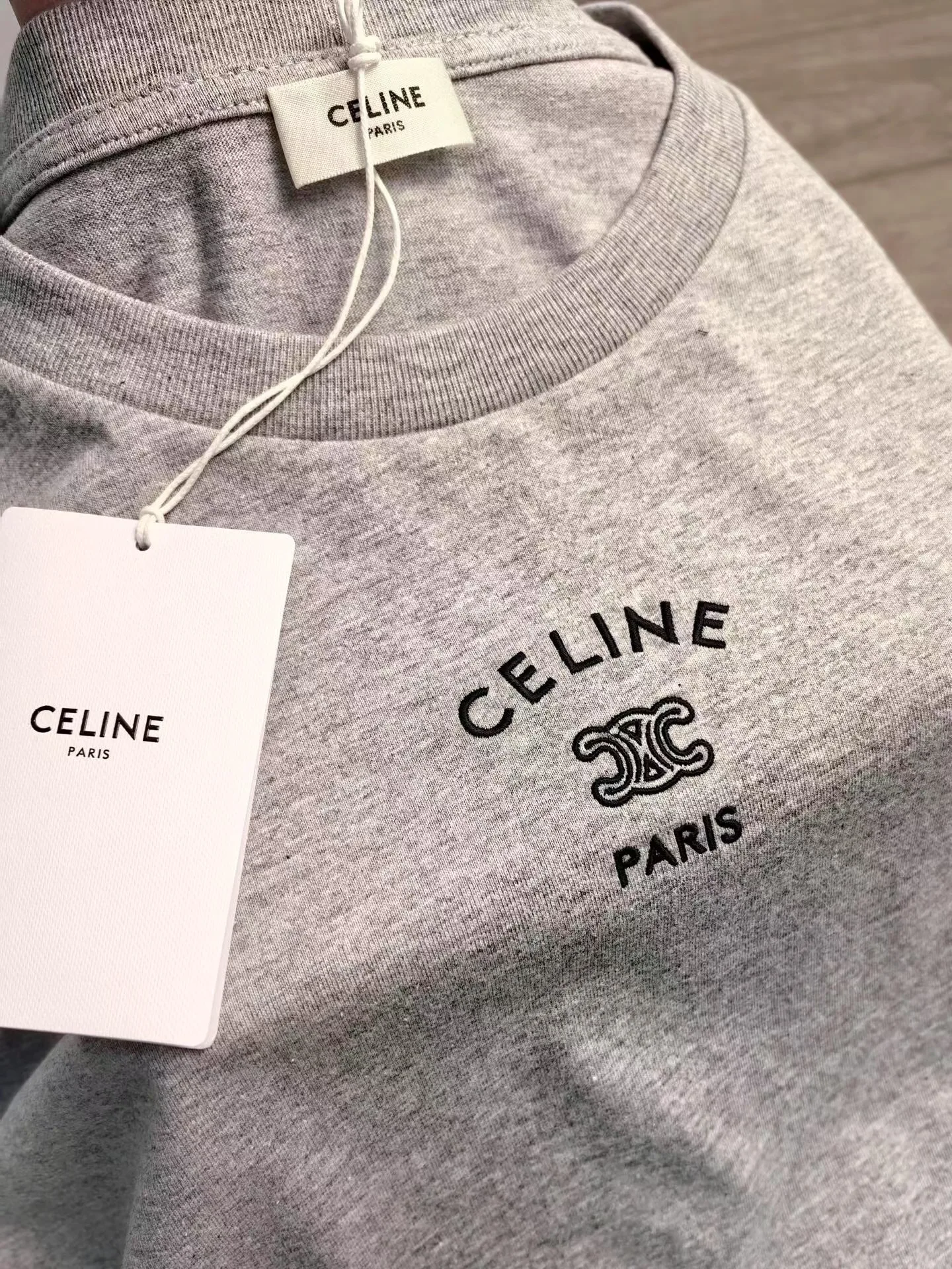 Celine Loose T-Shirt In Cotton Jersey (Grey) — 图 3
