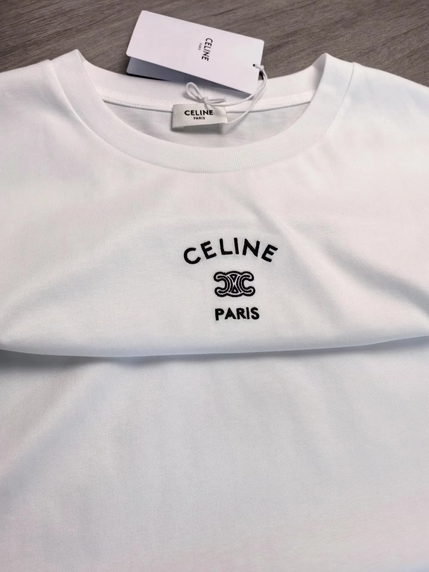 Celine Loose T-Shirt In Cotton Jersey (White) — 图 5