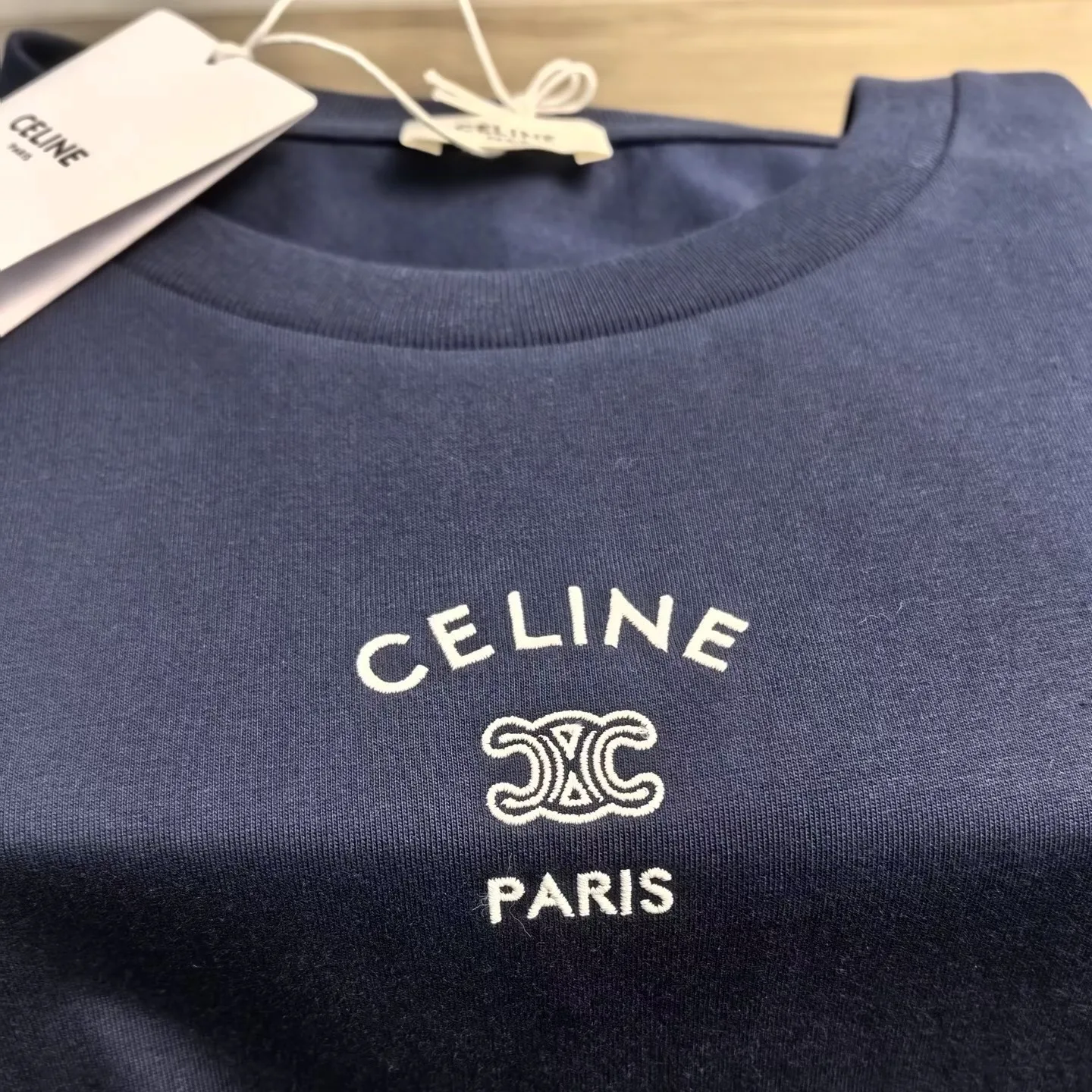 Celine Loose T-Shirt In Cotton Jersey (Navy) — 图 4