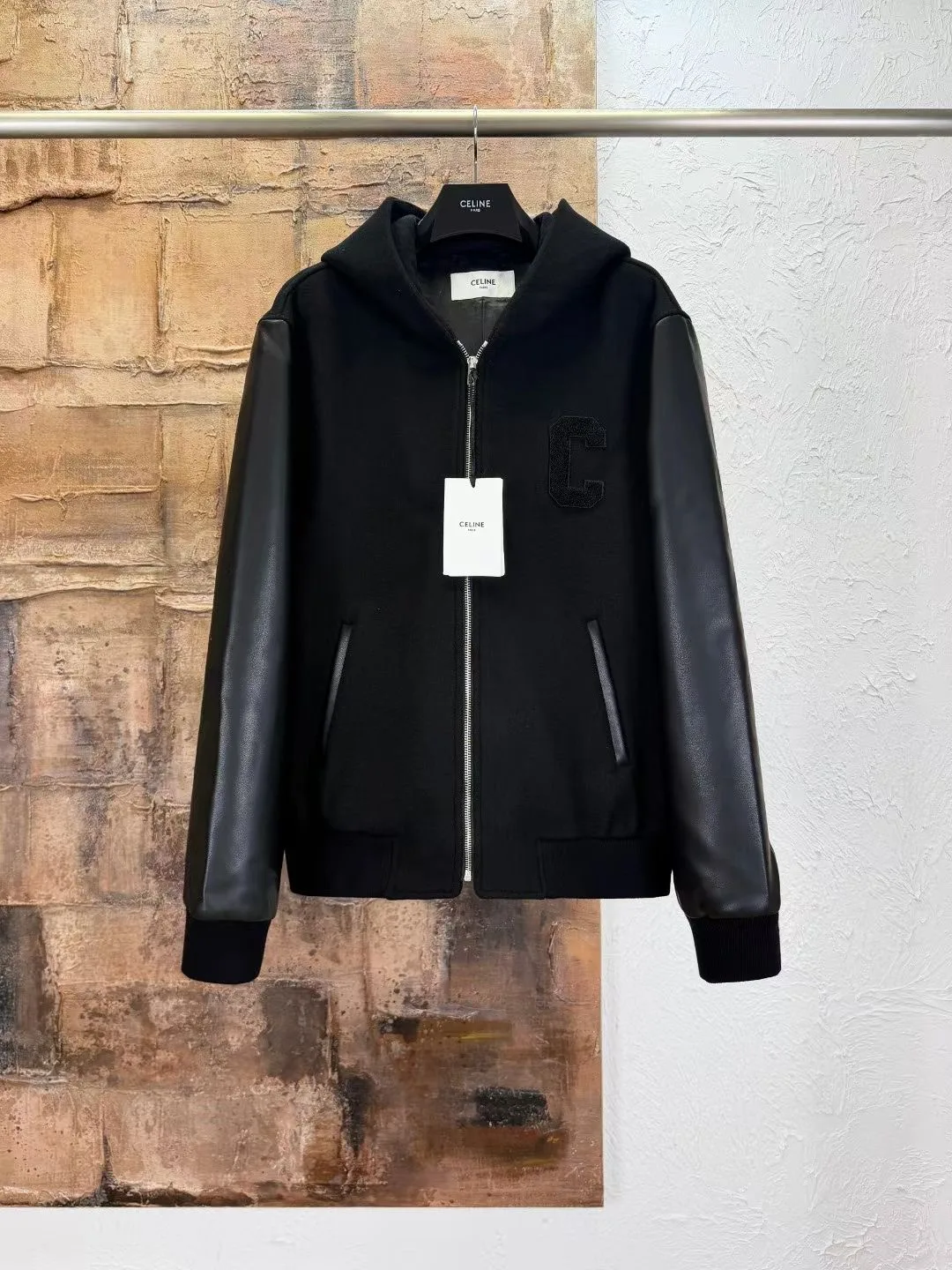 Celine Teddy Jacket in Double-Face Wool