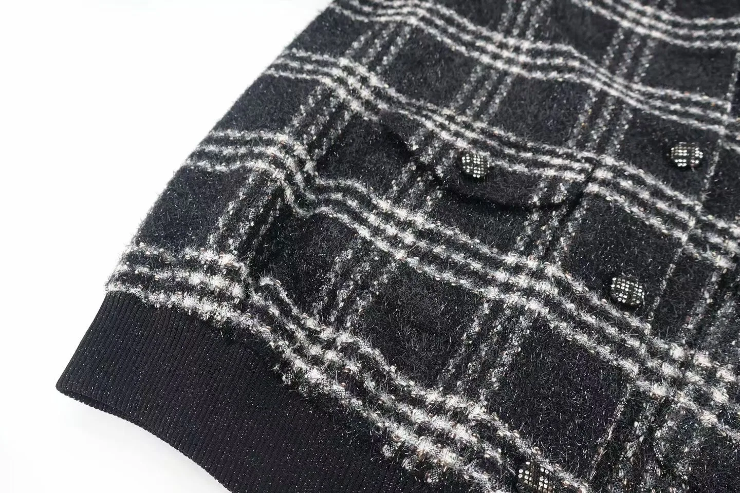 Chanel Plaid Wool Bober Jacket — view 4