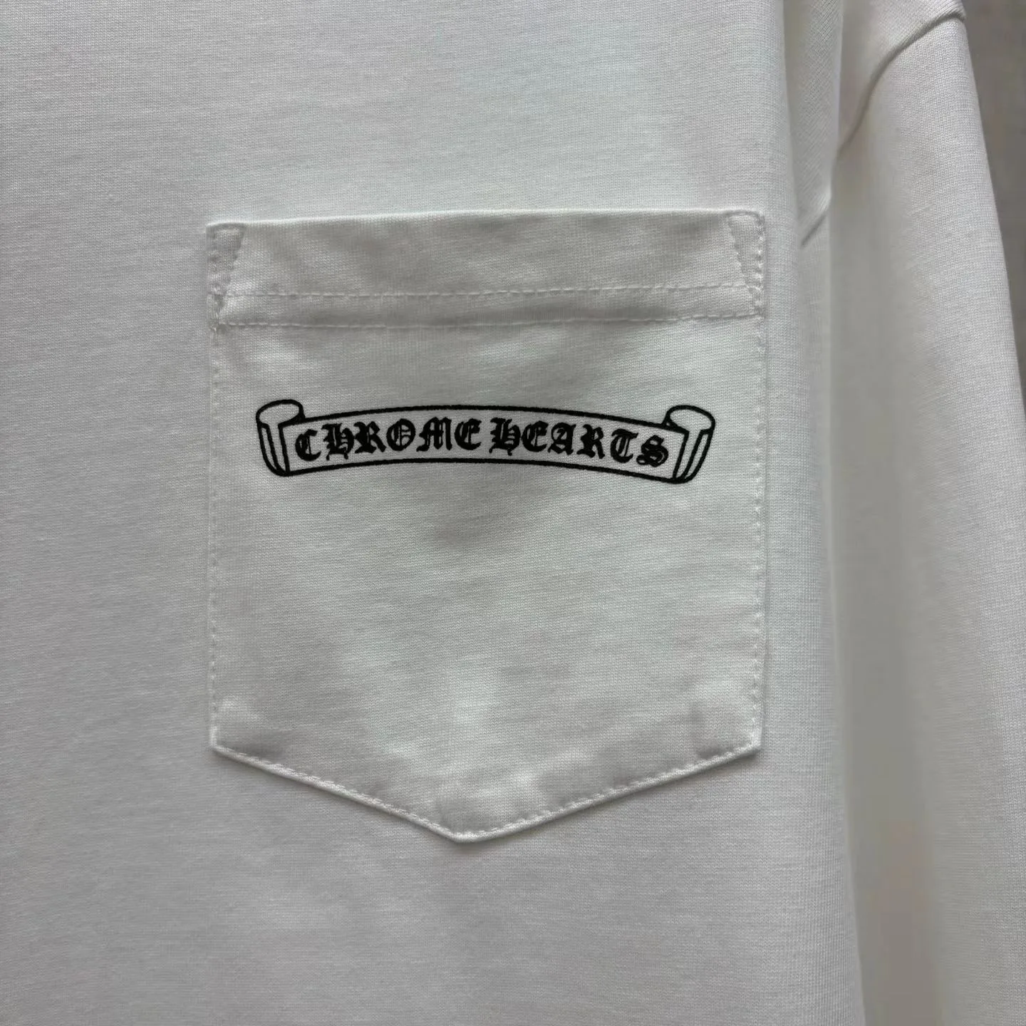Chrome Heart Flame LongSleeve T Shirt (White) — ビュー 2