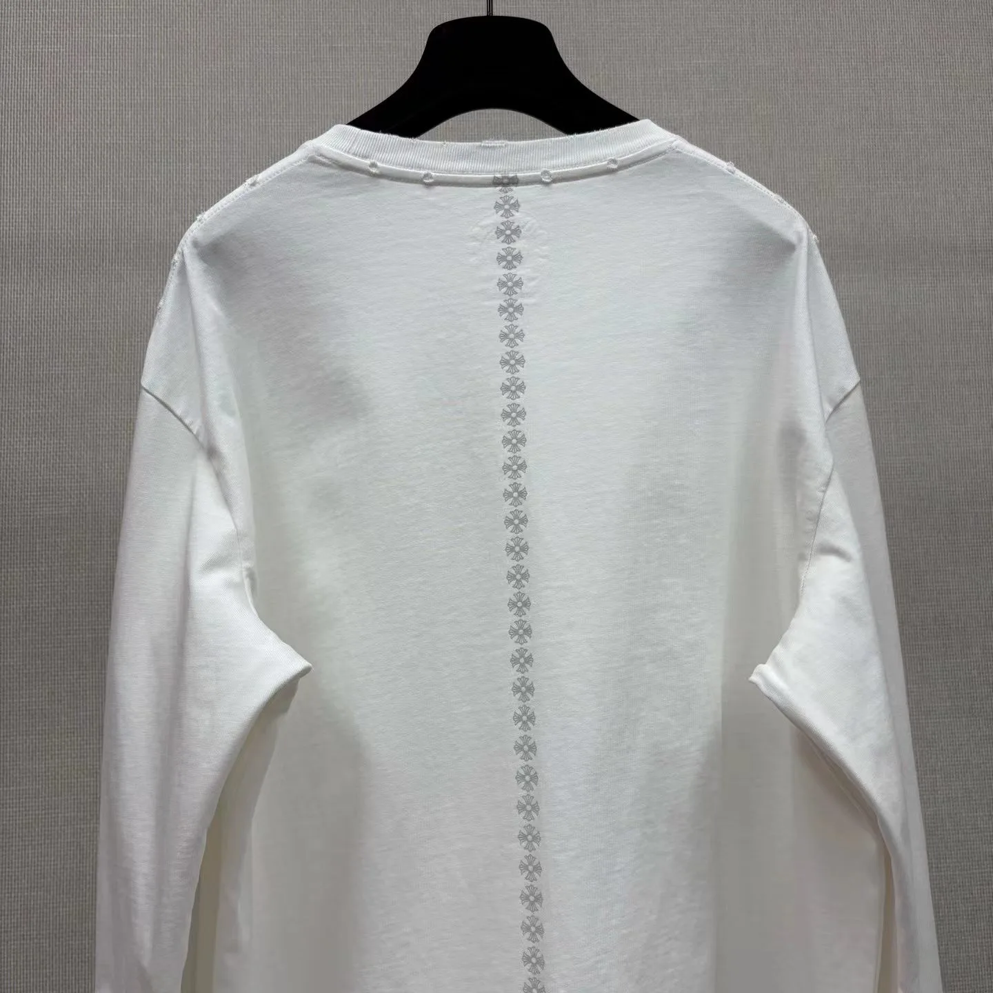 Chrome Heart Flame LongSleeve T Shirt (White) — ビュー 5