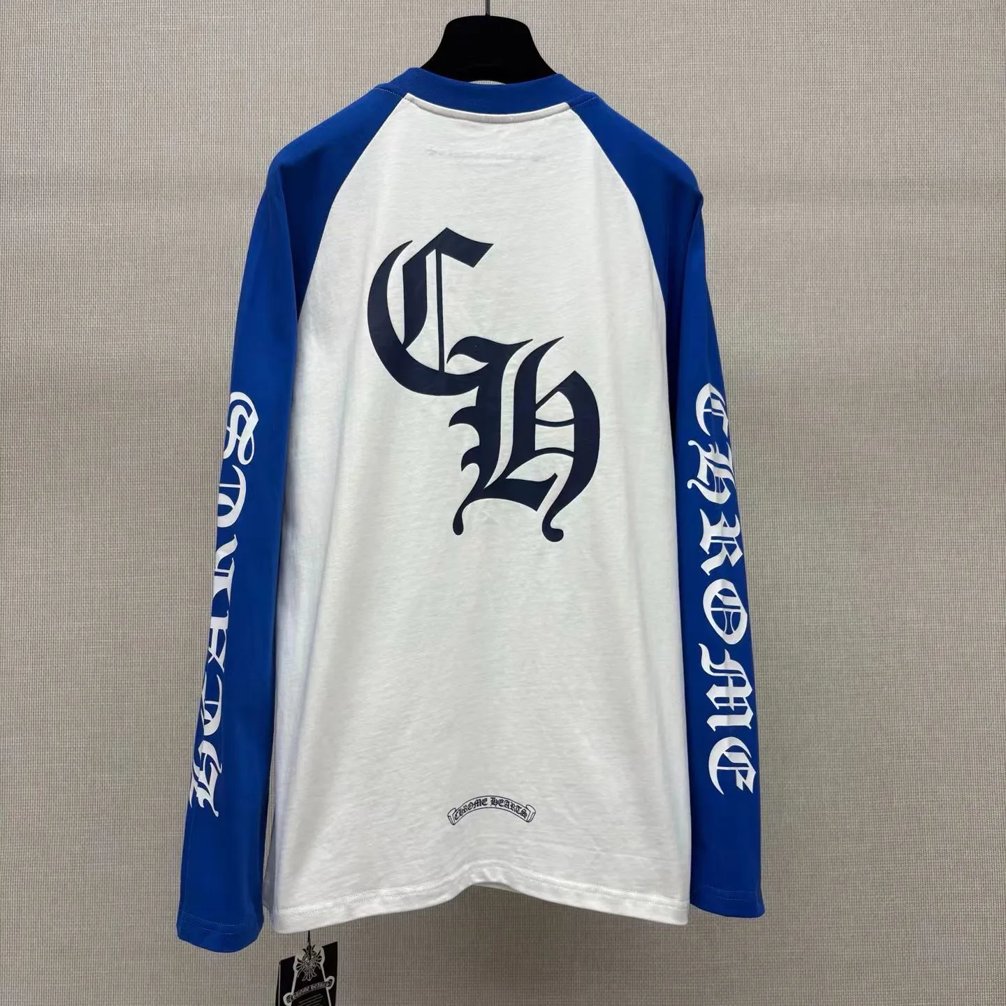 Chrome Hearts Baseball Long Sleeve T-Shirt (Blue) — ビュー 2