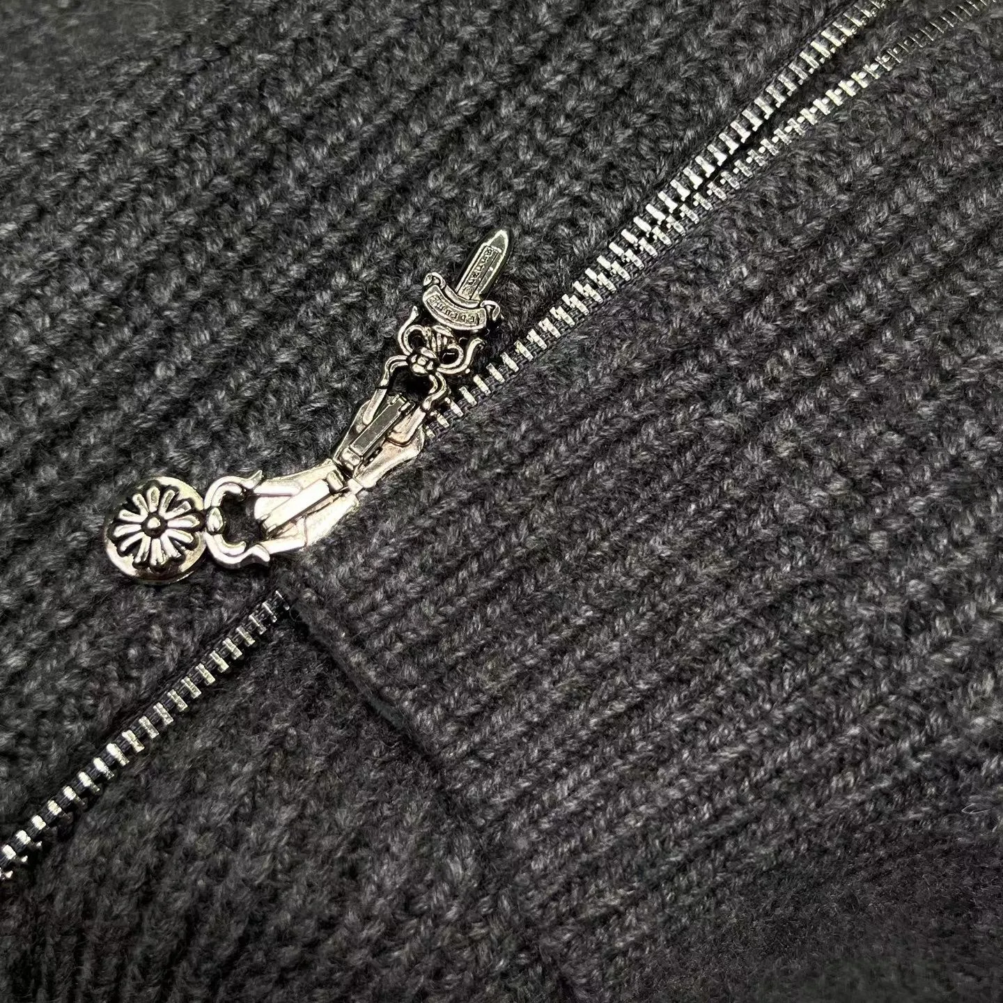 Chrome Hearts Cashmere Jacket (Grey) — view 6