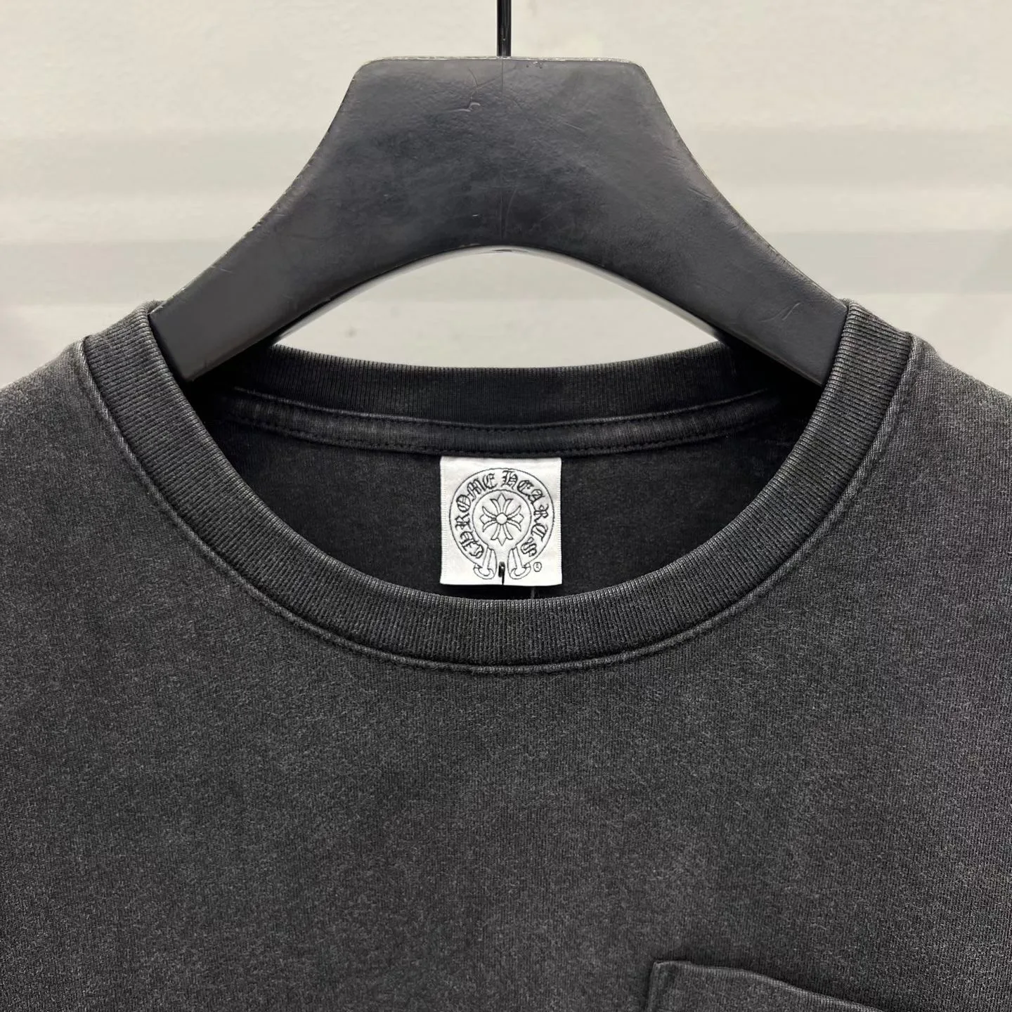 Chrome Hearts Cemetery Long-Sleeve Pocket T-Shirt (Faded Black) — 보기 5