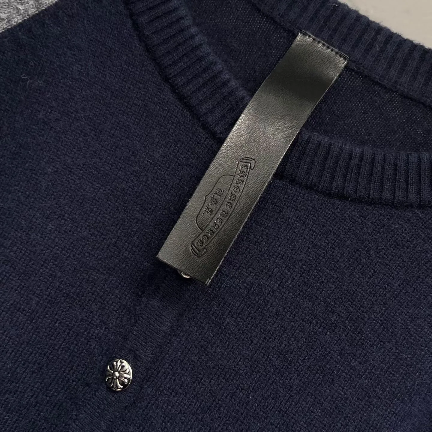 Chrome Hearts Color Blocked Raglan Sleeve Knit Sweater — ビュー 6