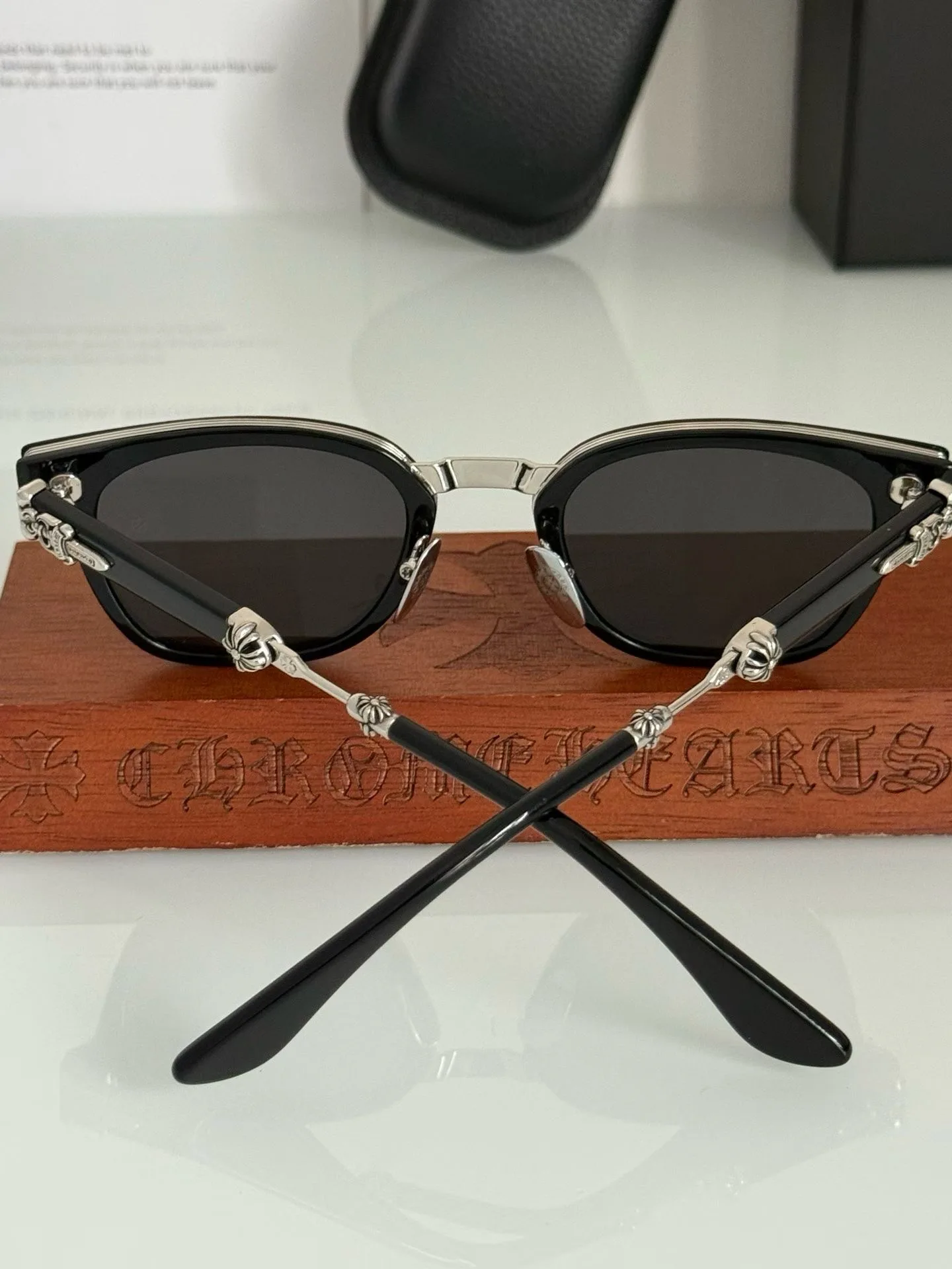 Chrome Hearts "Duck Butter" Black/Silver Sunglasses — 图 3