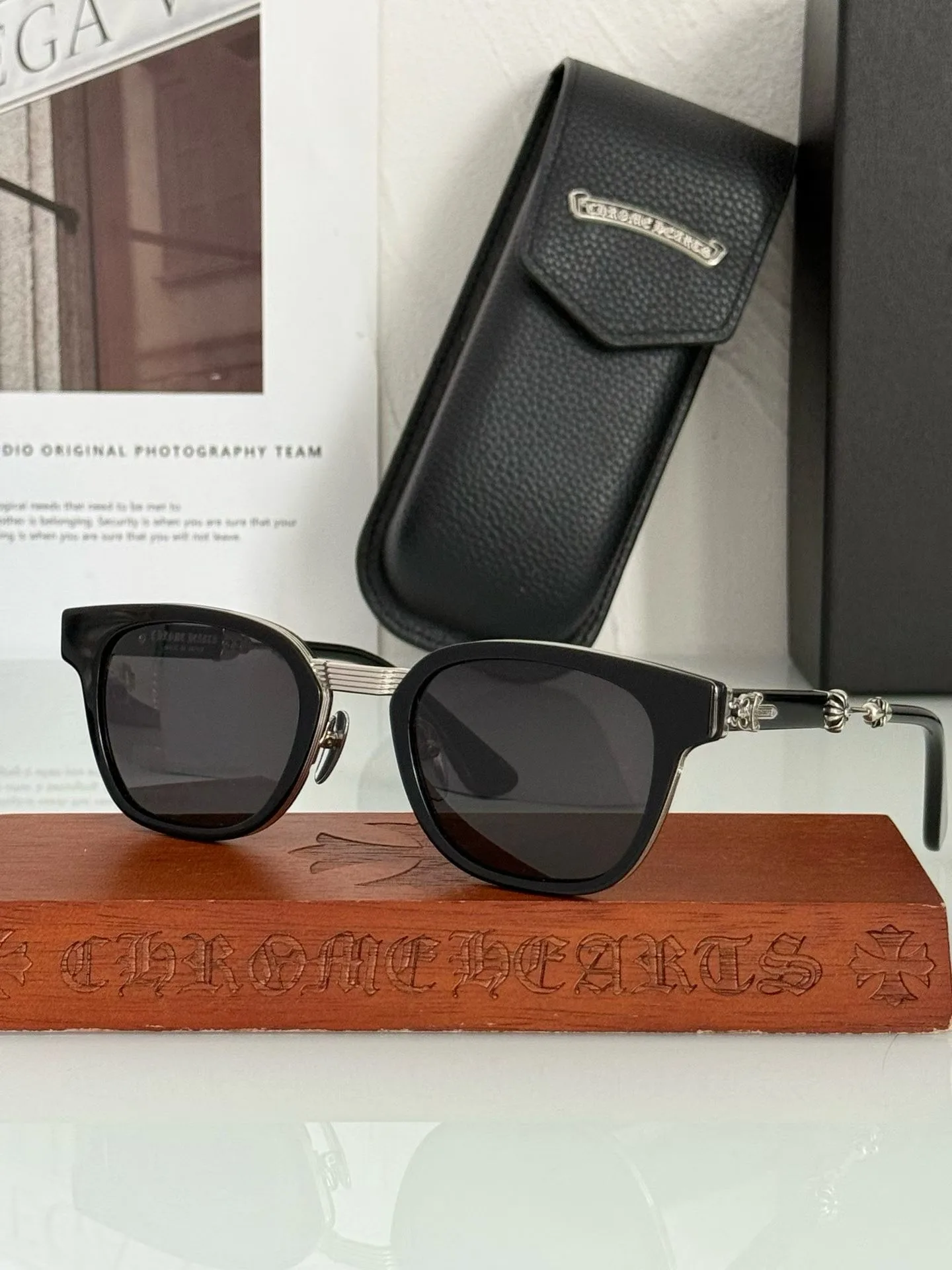 Chrome Hearts "Duck Butter" Black/Silver Sunglasses