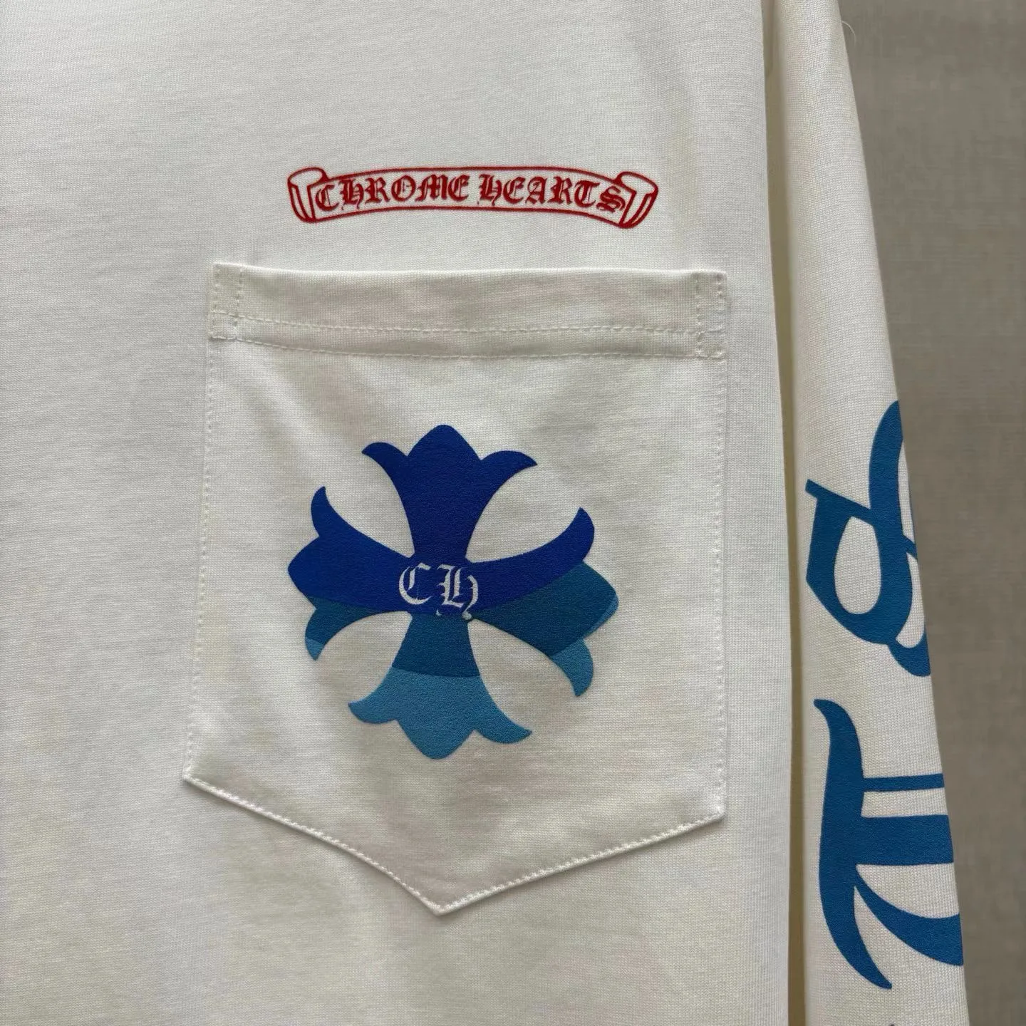 Chrome Hearts Harajuku Long Sleeve Pocket T-Shirt — ビュー 2