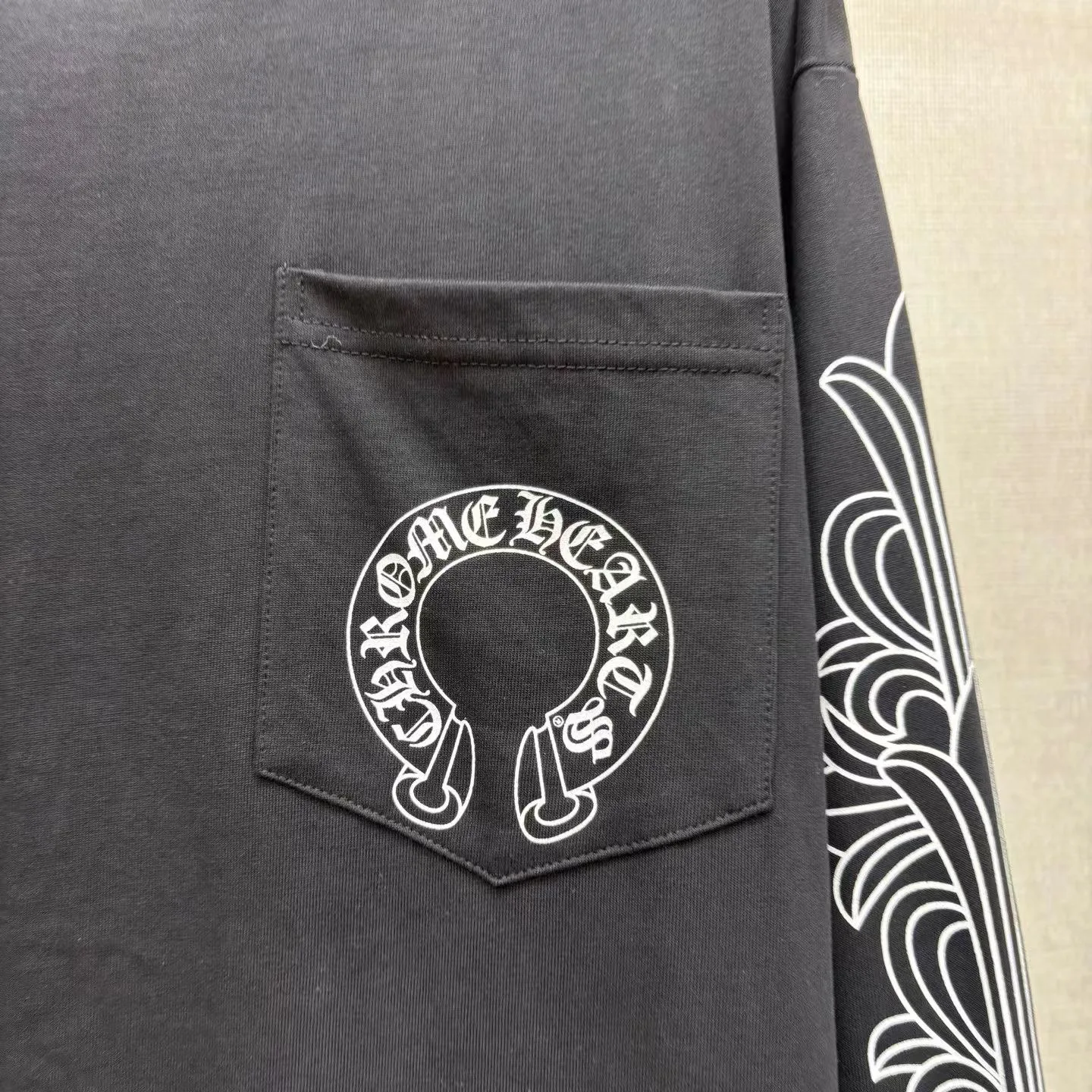 Chrome Hearts Horseshoe Floral Thermal T-shirt (Black) — ビュー 5