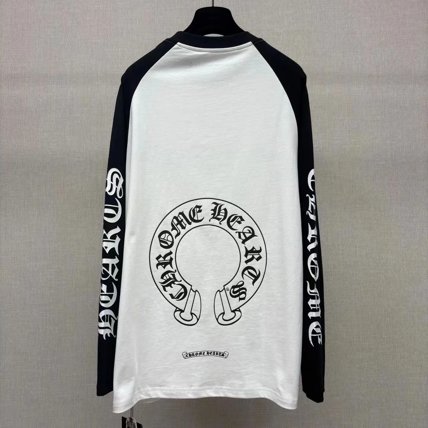 Chrome Hearts Horseshoe Logo Ringer T-Shirt (Black) — ビュー 5