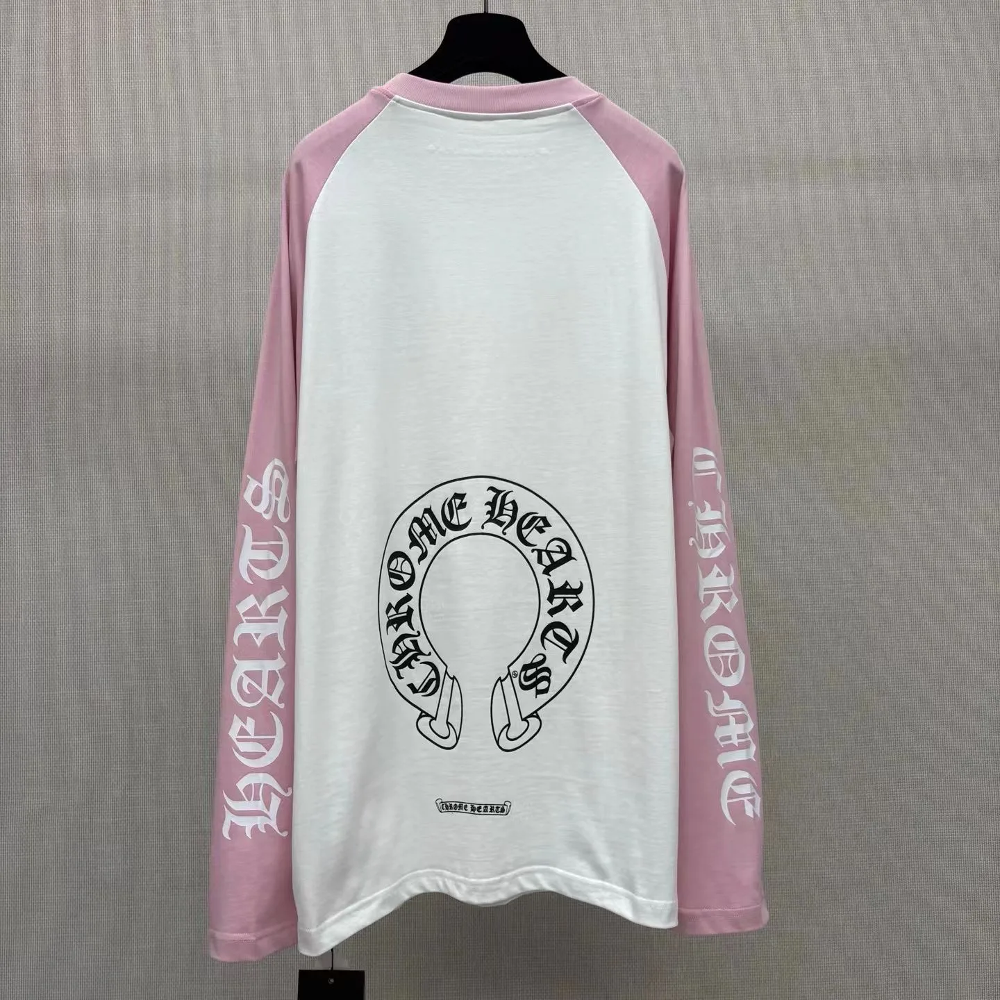 Chrome Hearts Horseshoe Logo Ringer T-Shirt (Pink) — ビュー 4