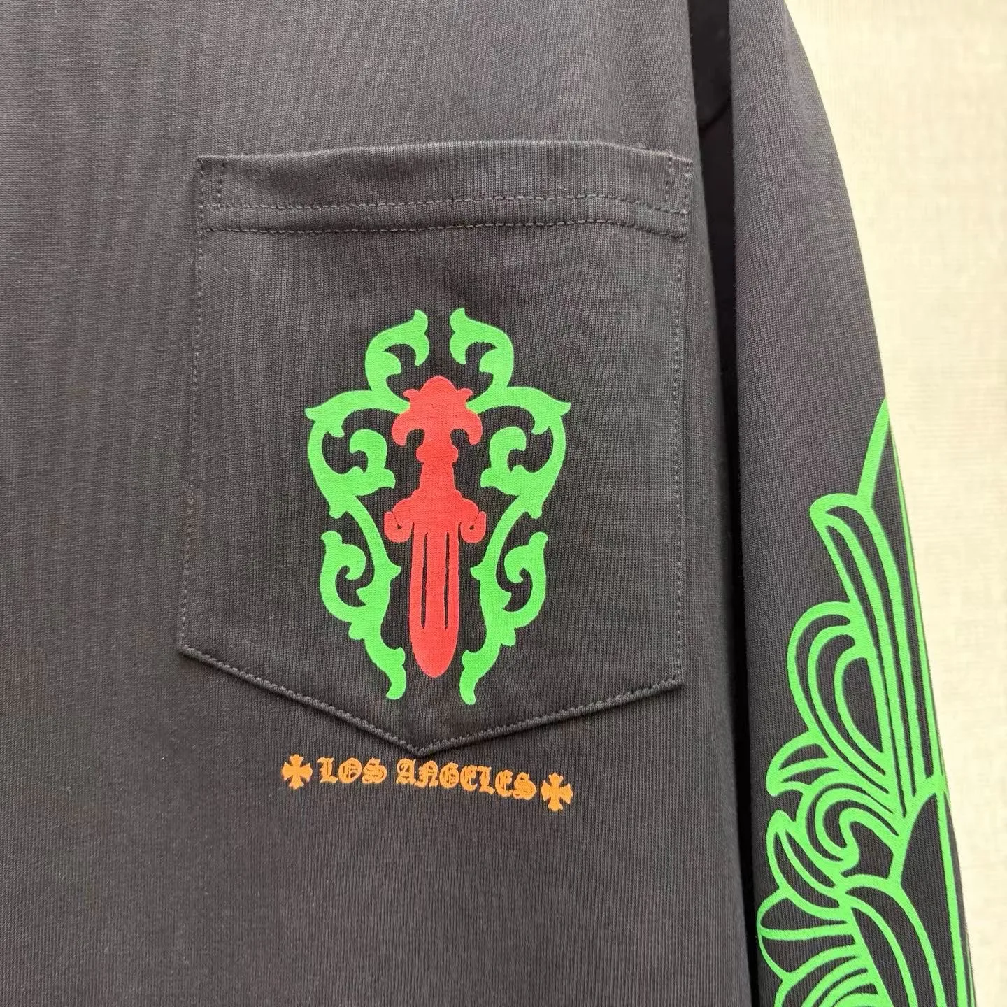 Chrome Hearts Los Angeles Dagger Long Sleeve T-Shirt (Black) — 圖 3
