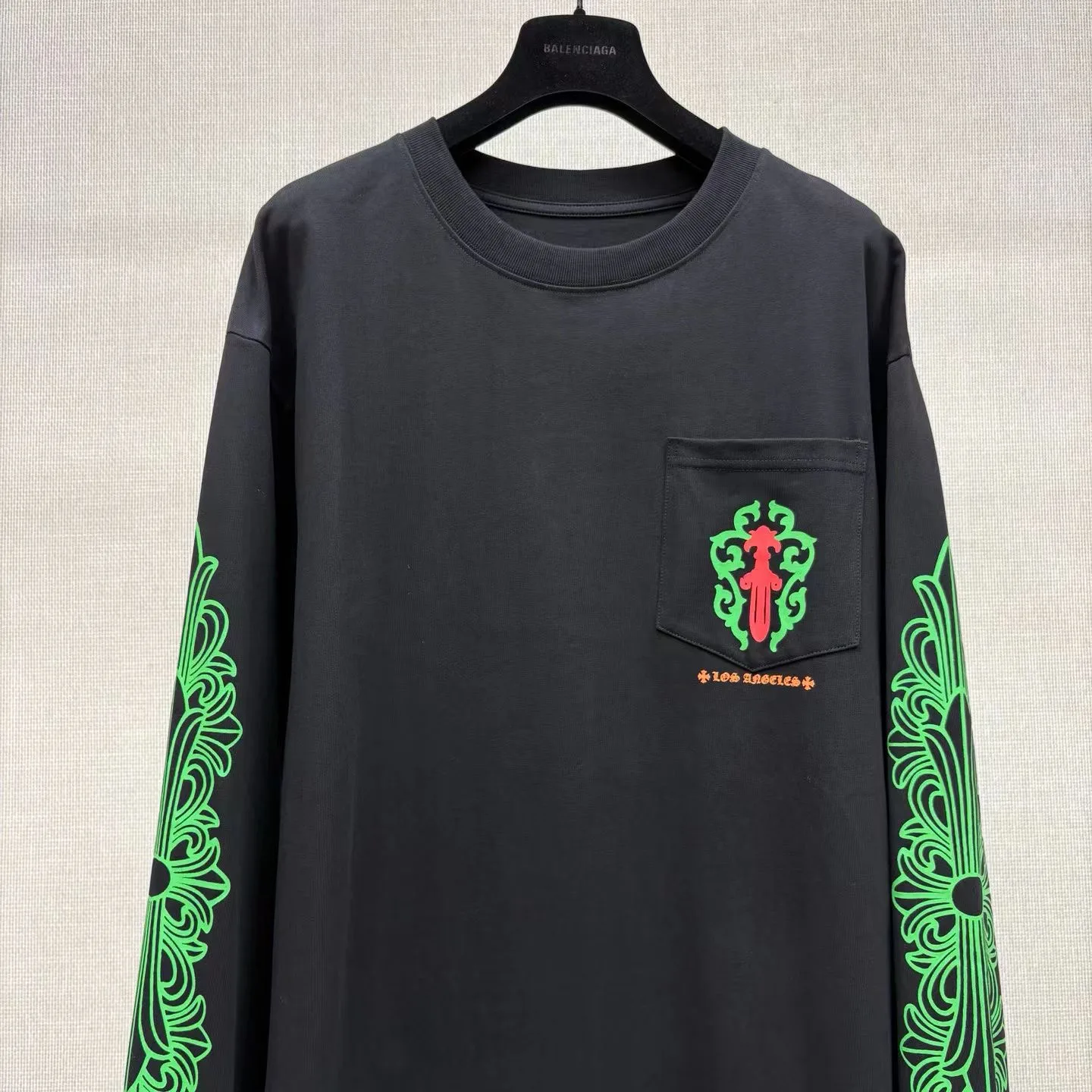 Chrome Hearts Los Angeles Dagger Long Sleeve T-Shirt (Black) — 圖 4