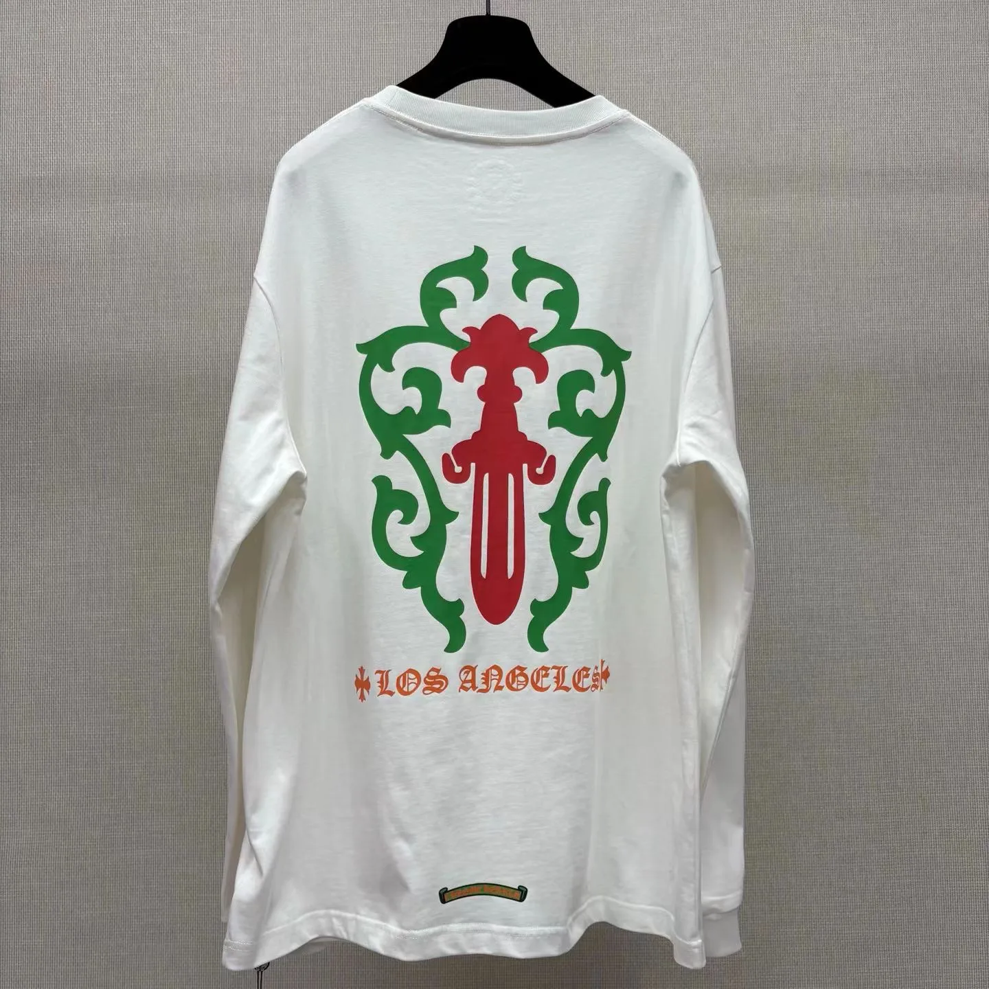Chrome Hearts Los Angeles Dagger Long Sleeve T-Shirt (White) — 보기 3