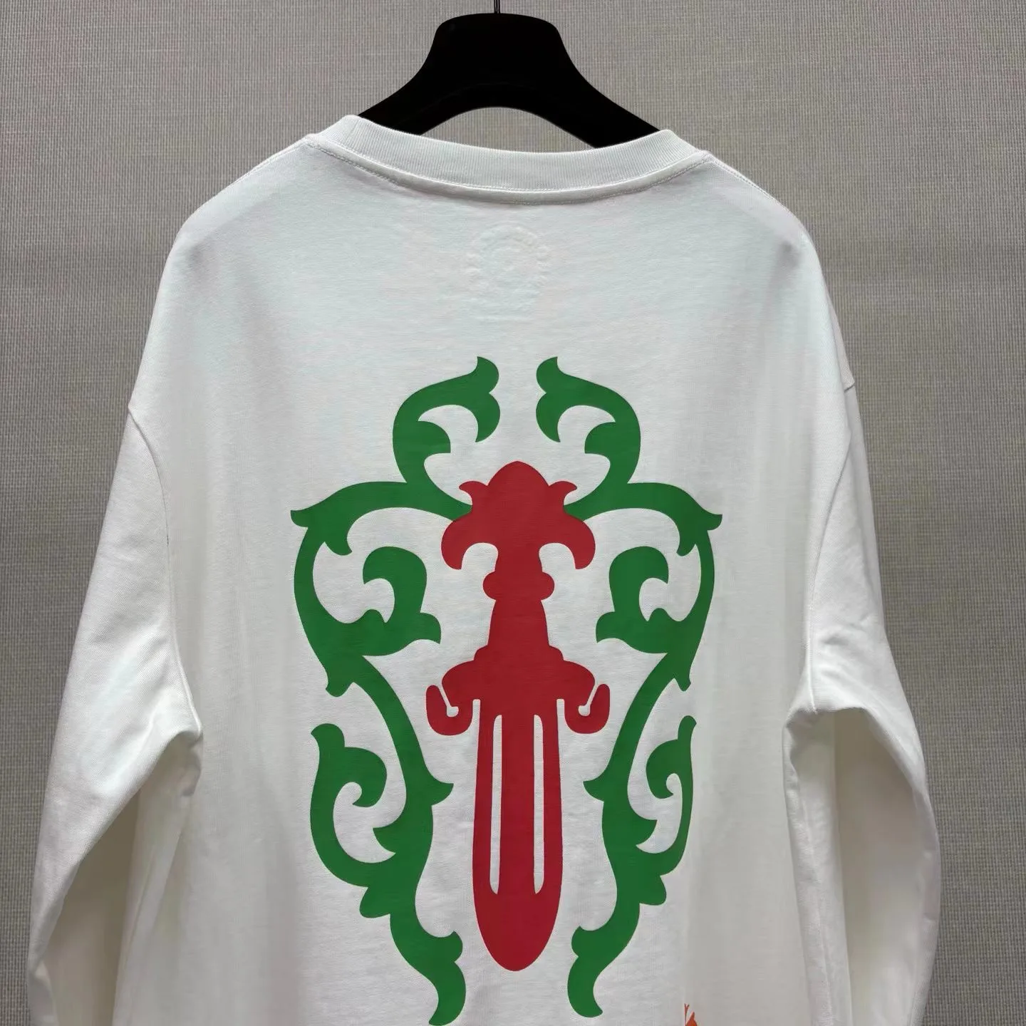 Chrome Hearts Los Angeles Dagger Long Sleeve T-Shirt (White) — 보기 4