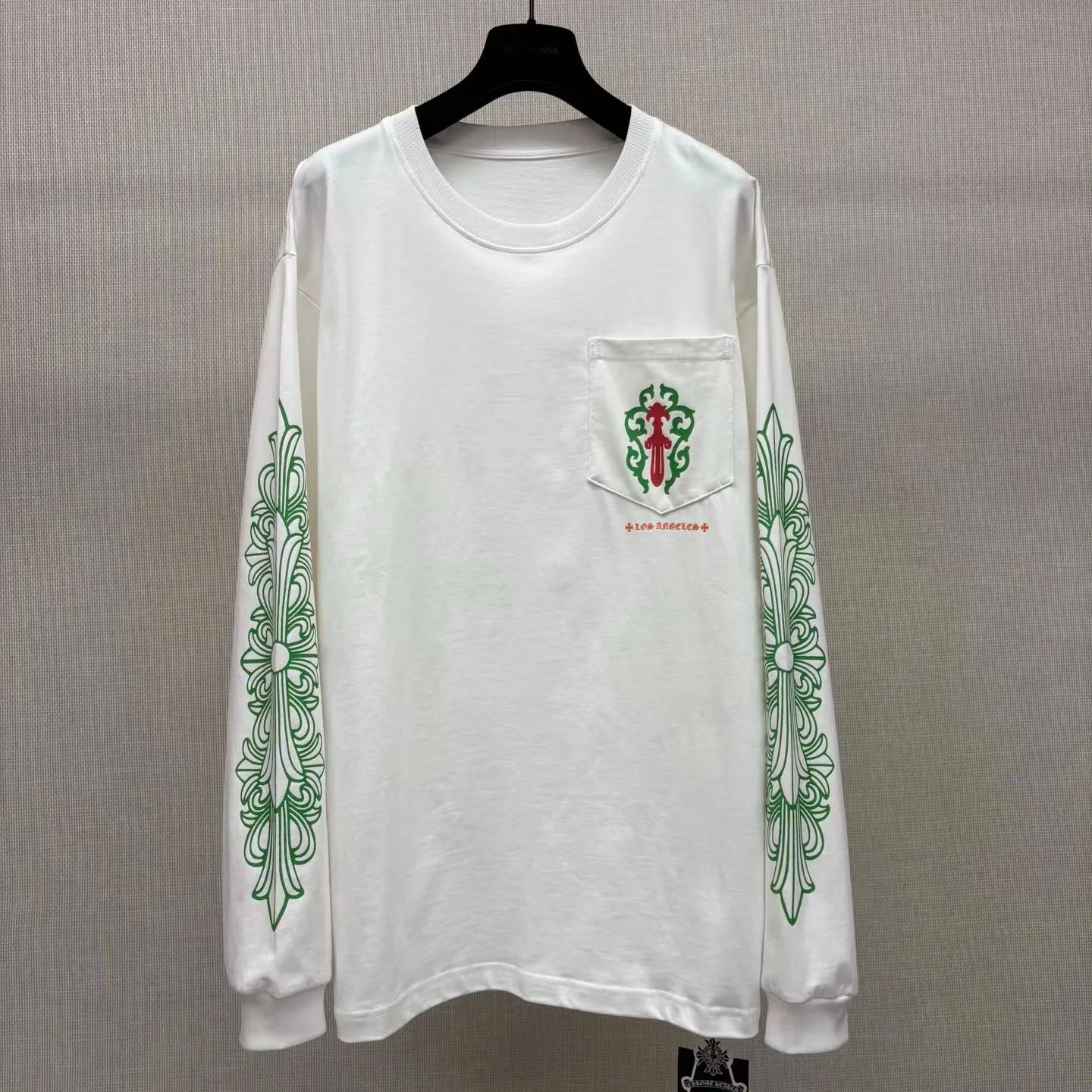 Chrome Hearts Los Angeles Dagger Long Sleeve T-Shirt (White)
