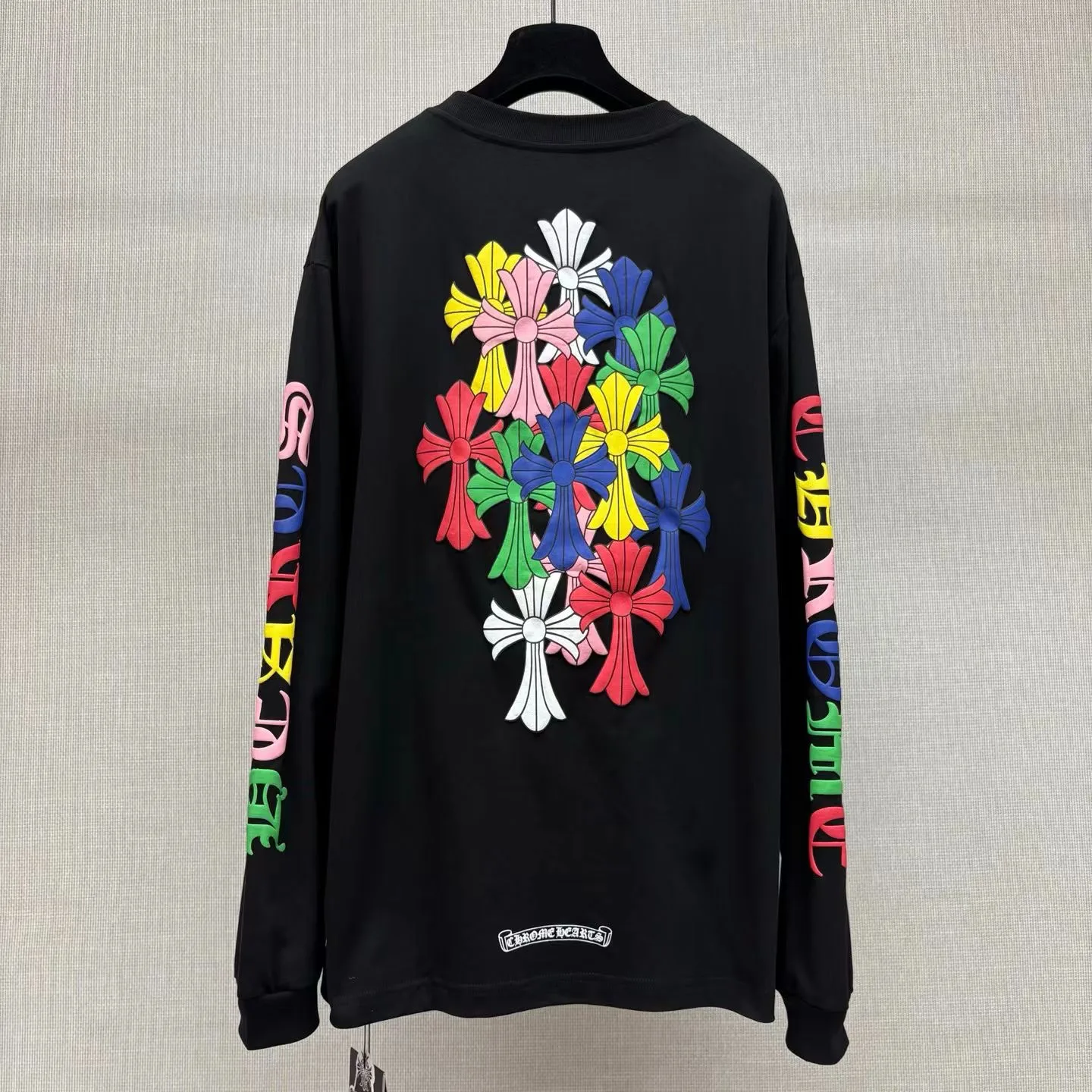 Chrome Hearts Multi Color Cross Long Sleeve Tee (Black) — ビュー 4