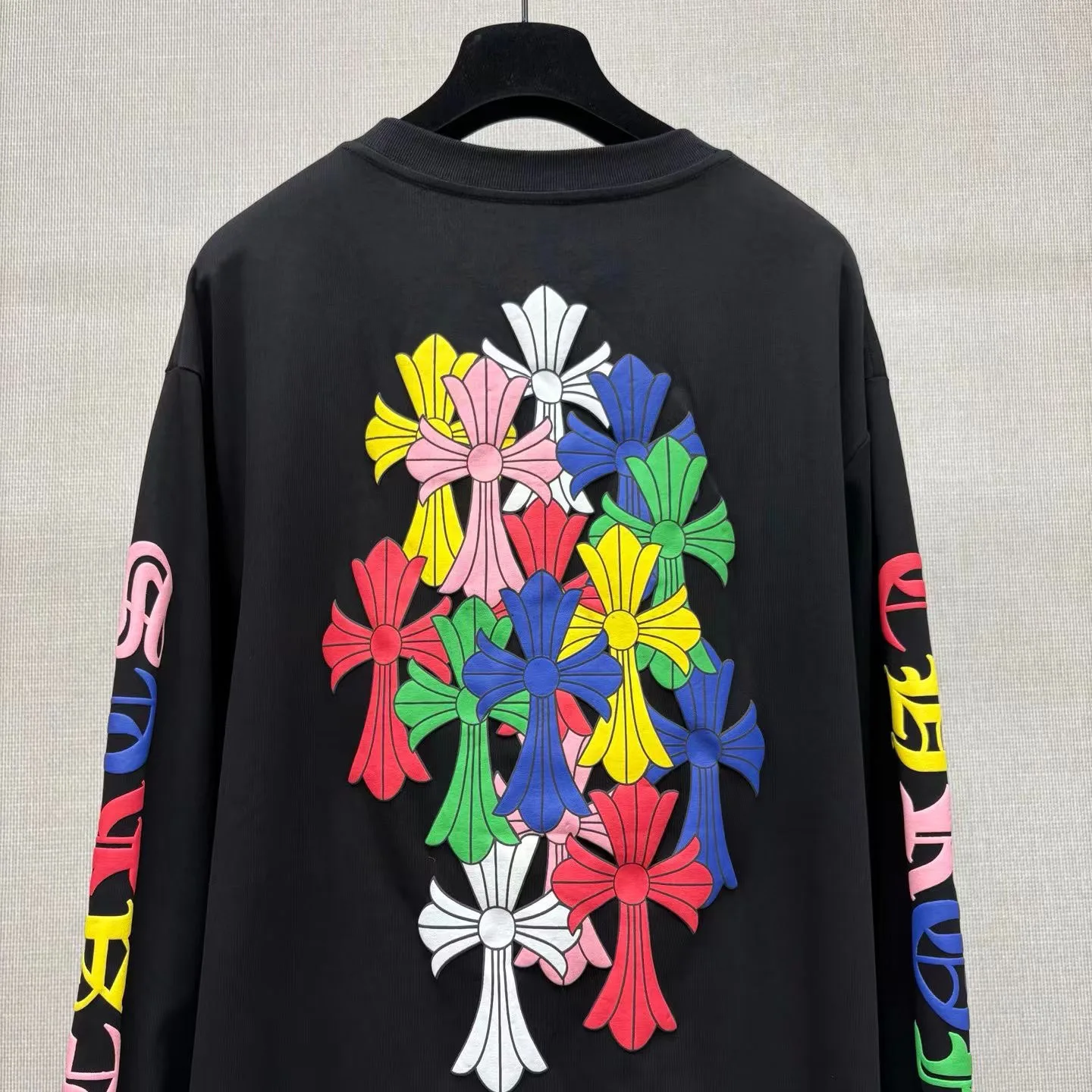 Chrome Hearts Multi Color Cross Long Sleeve Tee (Black) — ビュー 6
