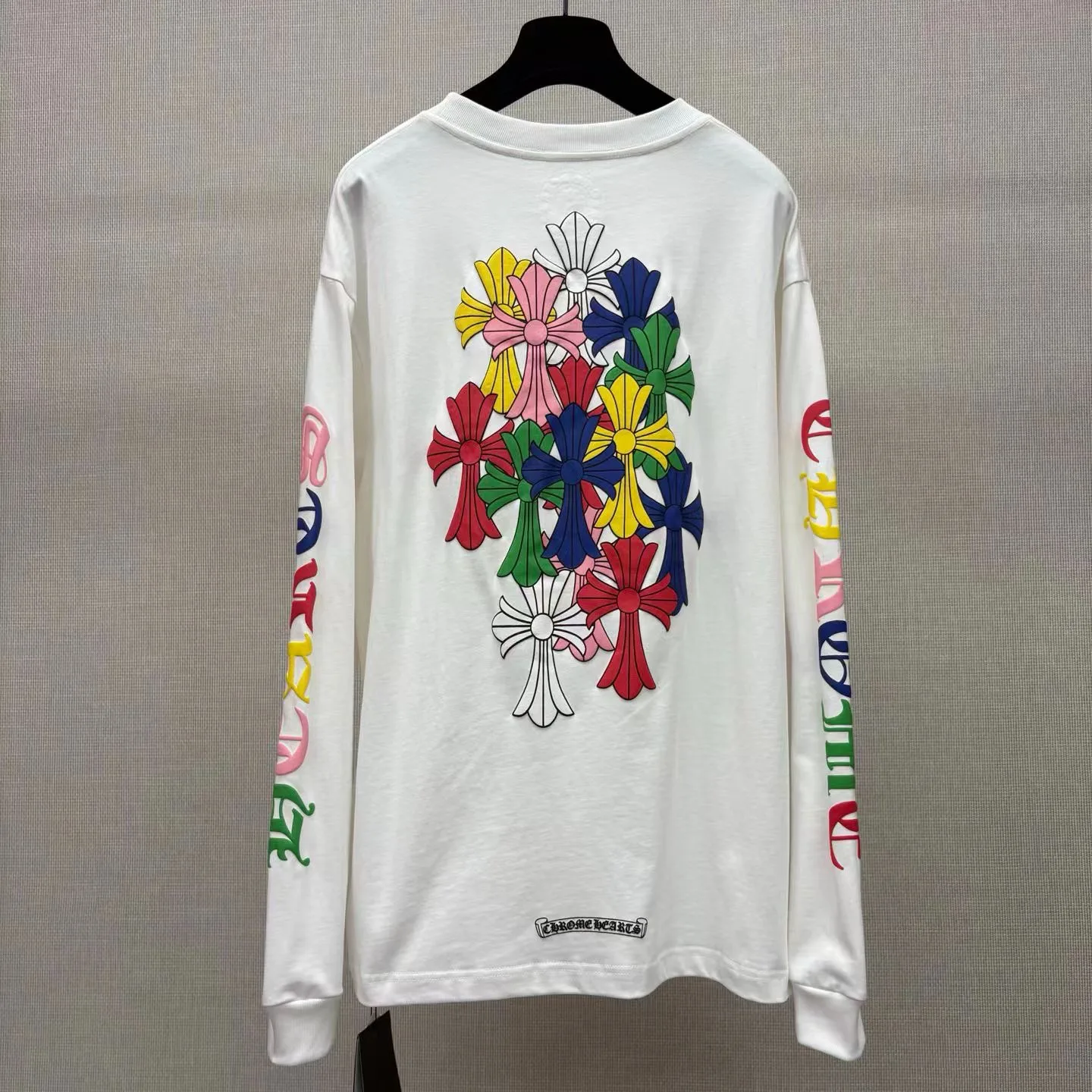 Chrome Hearts Multi Color Cross Long Sleeve Tee (White) — ビュー 4