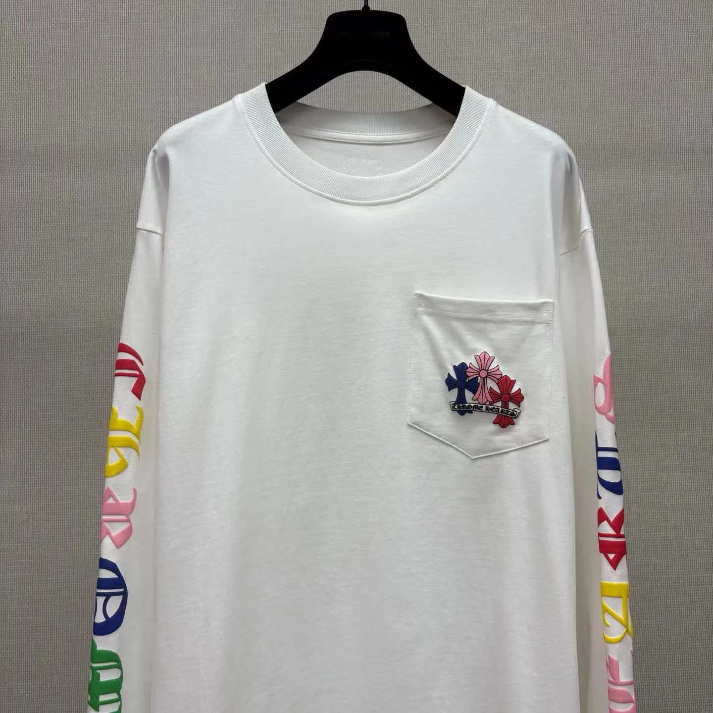 Chrome Hearts Multi Color Cross Long Sleeve Tee (White) — ビュー 5