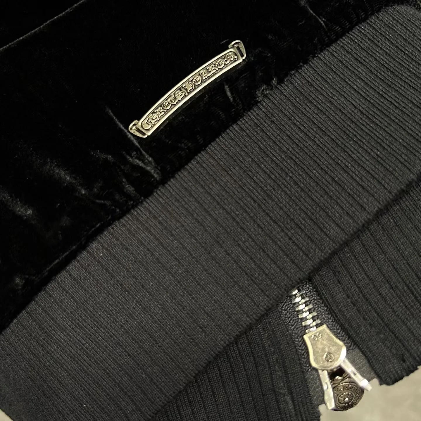 Chrome Hearts Navy Velour Jacket  — ビュー 4