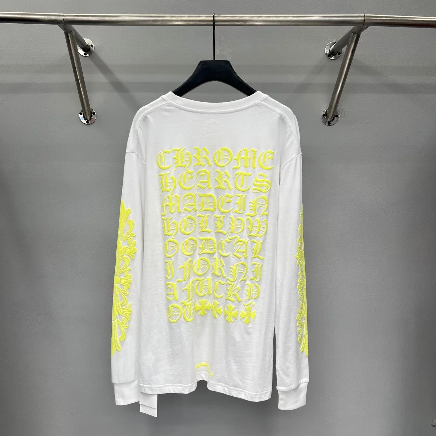 Chrome Hearts Neon Eye Chart Long-Sleeve T Shirt — 보기 2