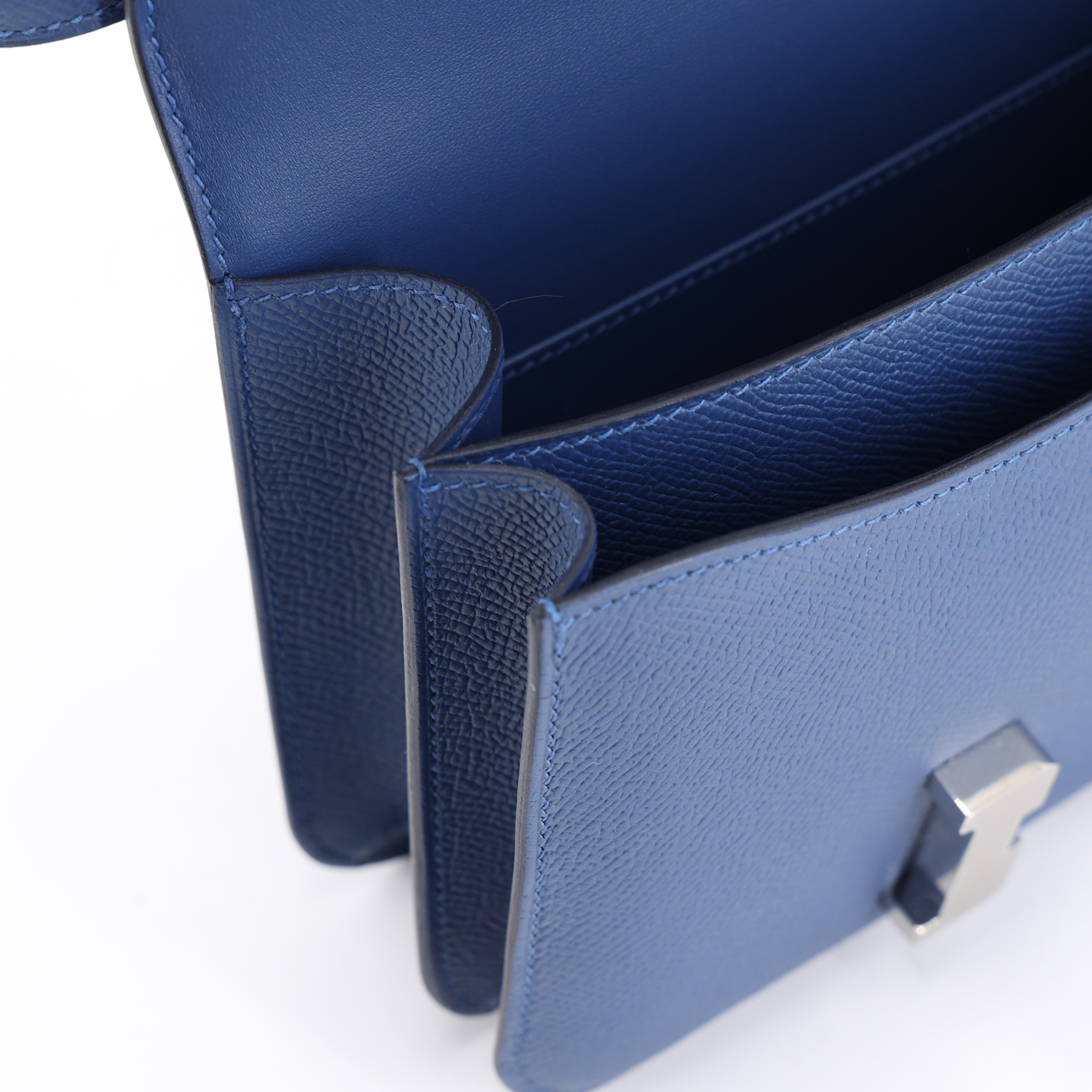 Hermès Constance Mini 19 Epsom (France) Bleu Tie (P5) Palladium (French Leather) — view 4