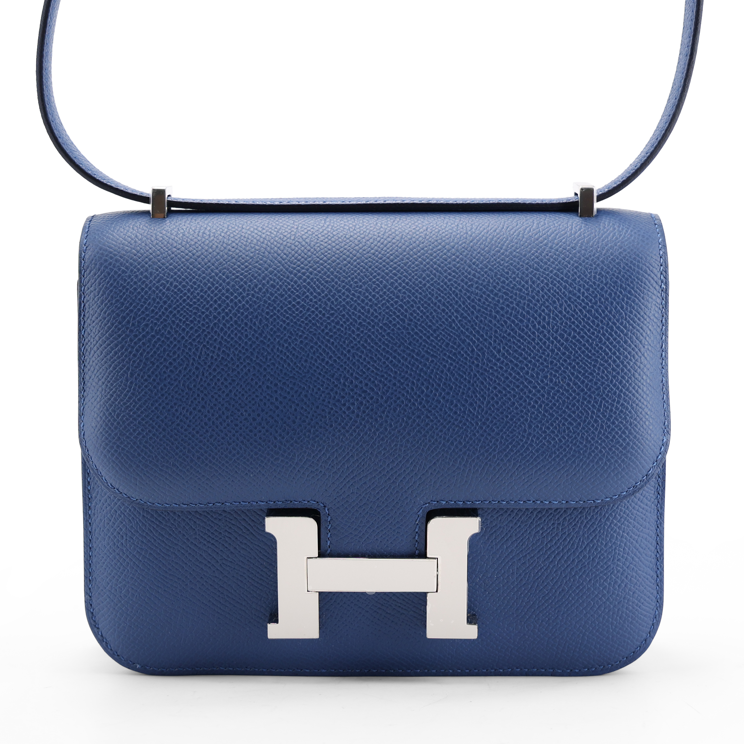 Hermès Constance Mini 19 Epsom (France) Bleu Tie (P5) Palladium (French Leather)