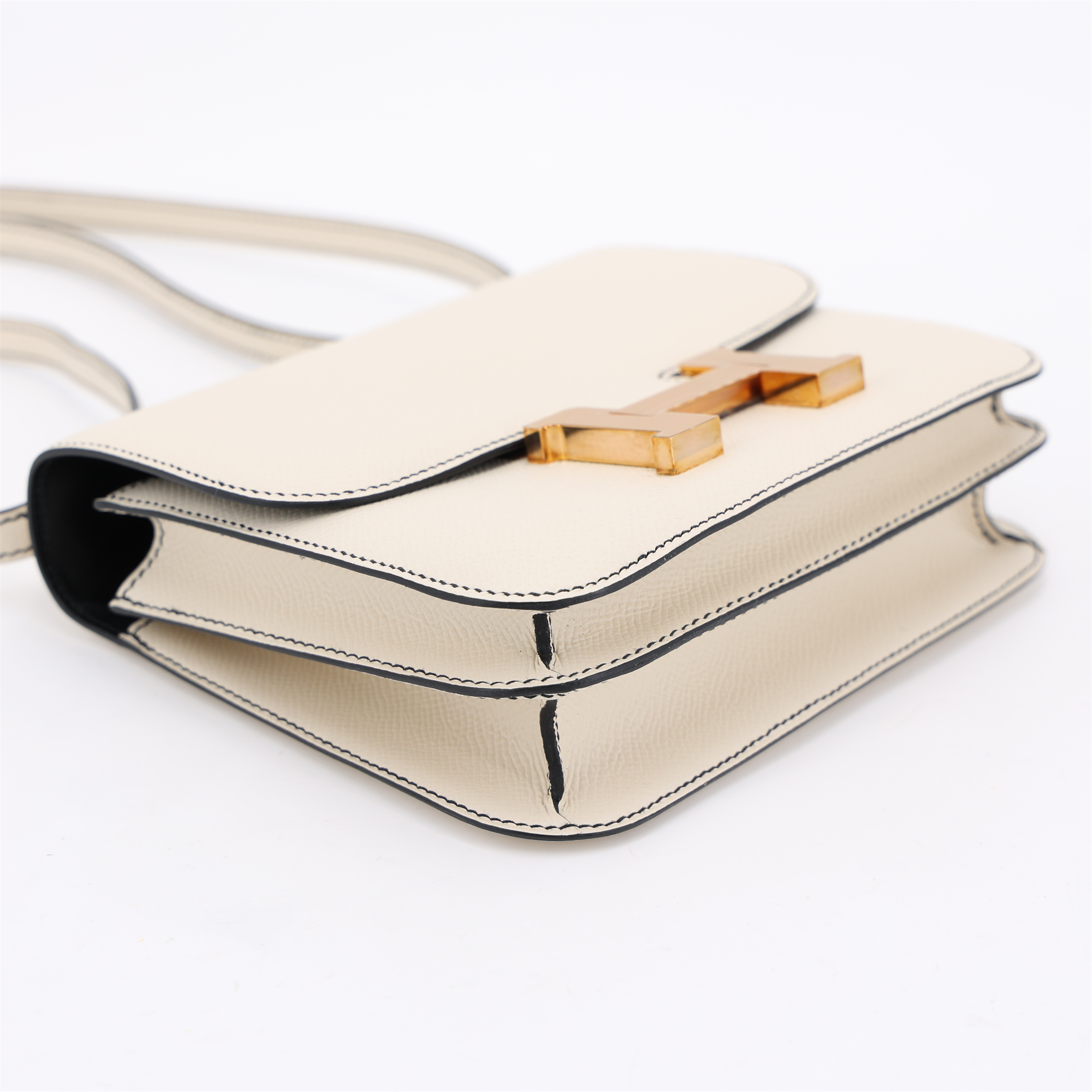 Hermès Constance Mini 19 Epsom (France) Craie (10) Rose Gold — view 3