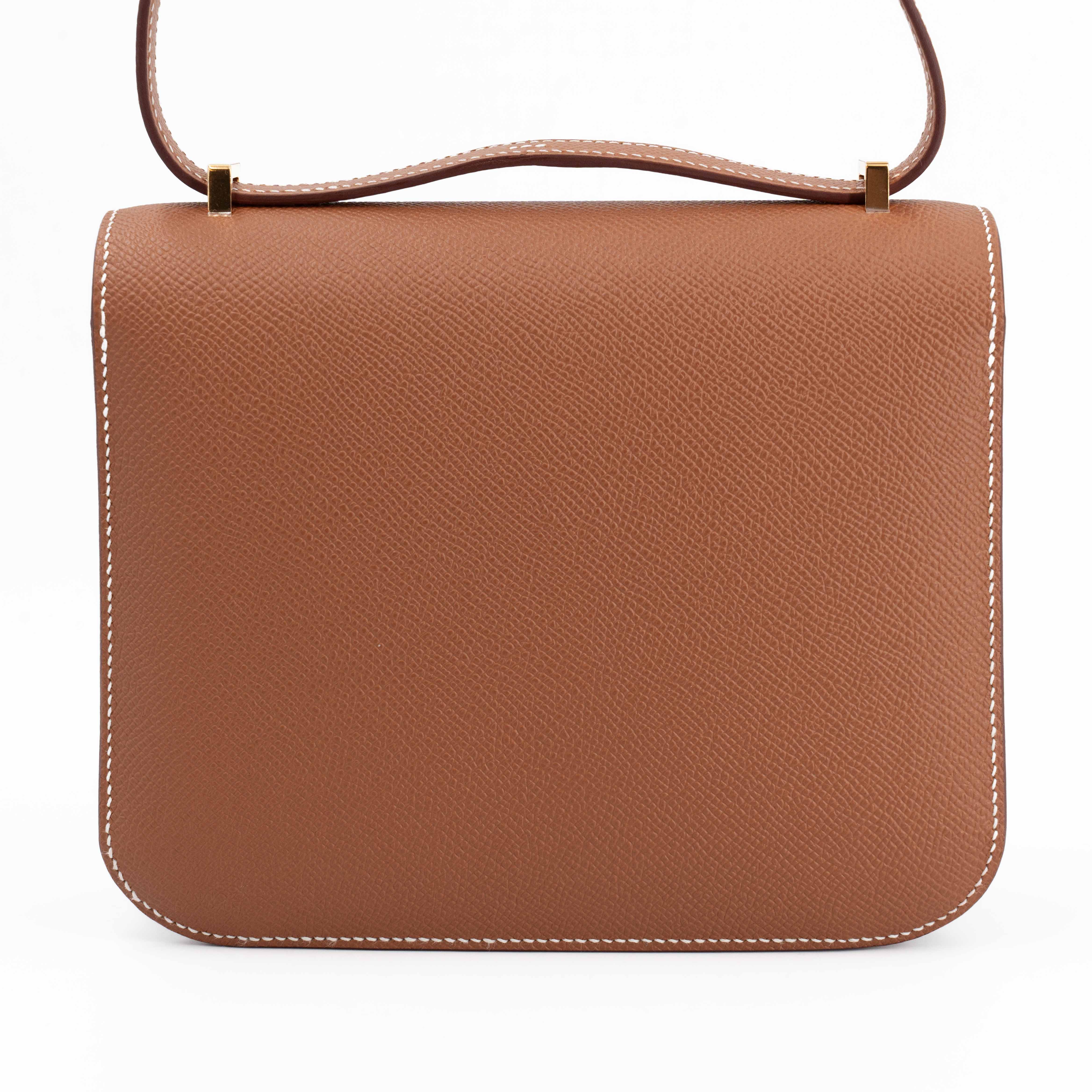 Hermès Constance Mini 19 Epsom (France) Gold (37) Gold — view 2